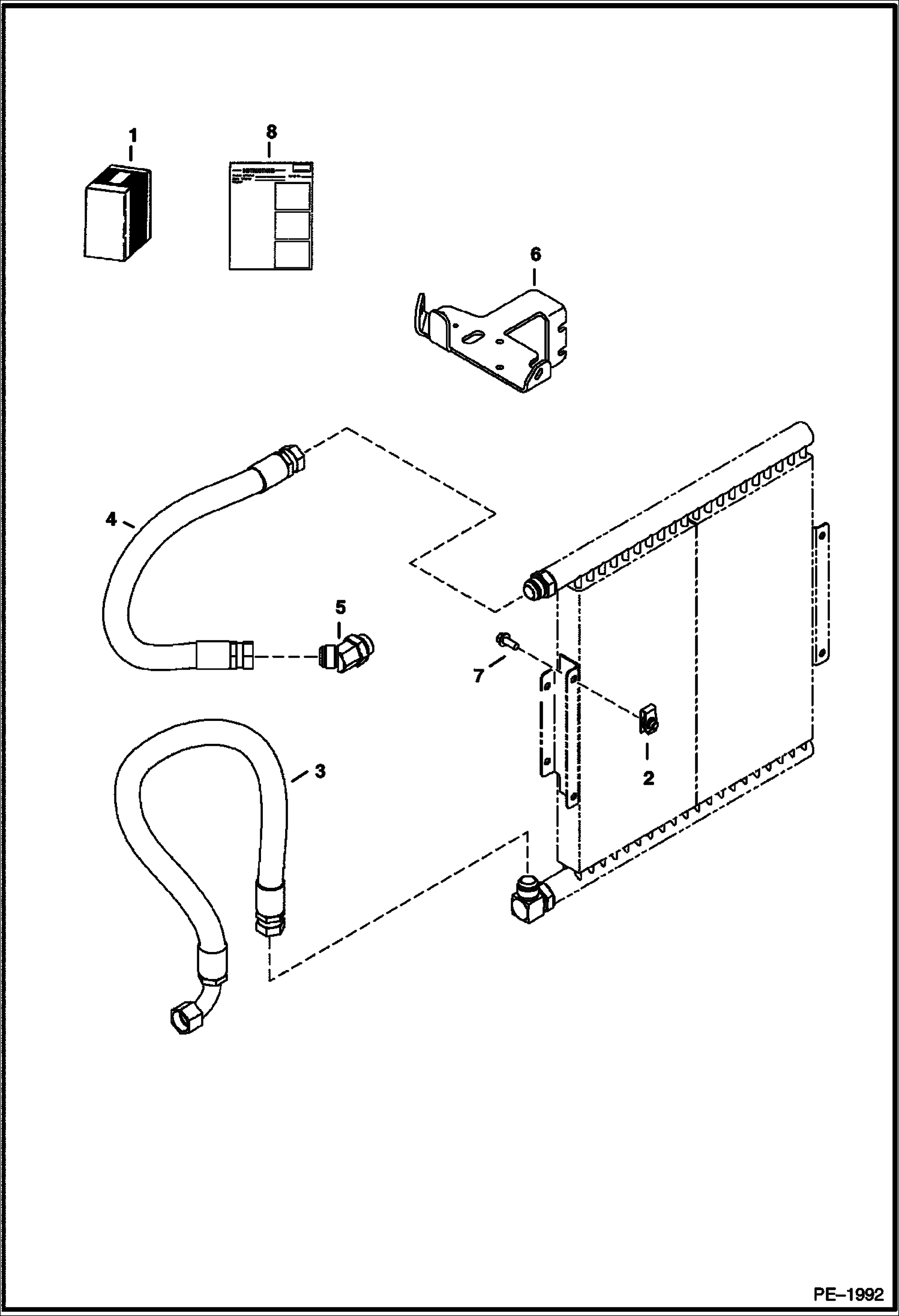 Схема запчастей Bobcat 337 - RADIATOR ACCESS KIT (S/N 2333) ACCESSORIES & OPTIONS