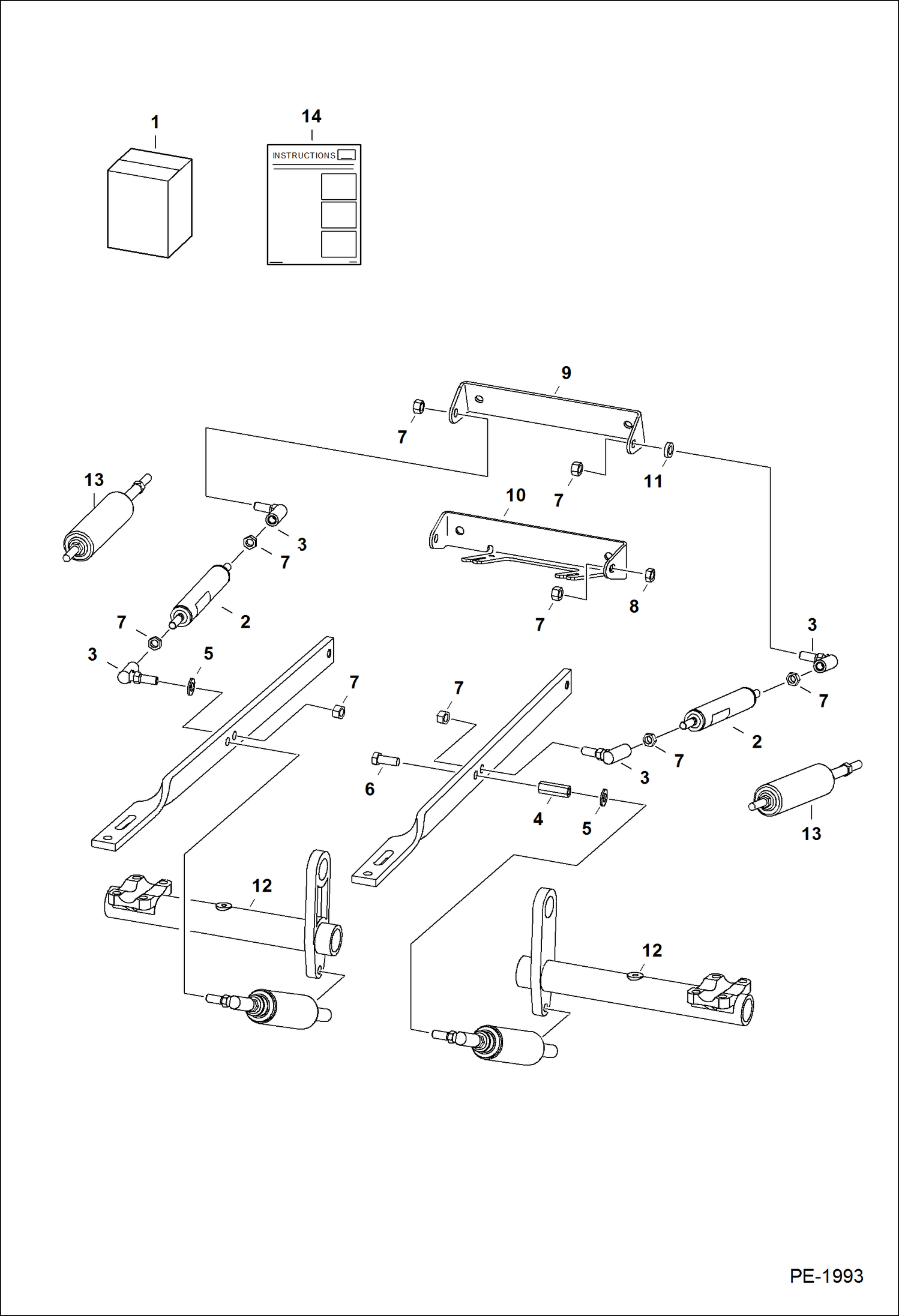 Схема запчастей Bobcat 800s - STEERING DAMPENING KIT ACCESSORIES & OPTIONS