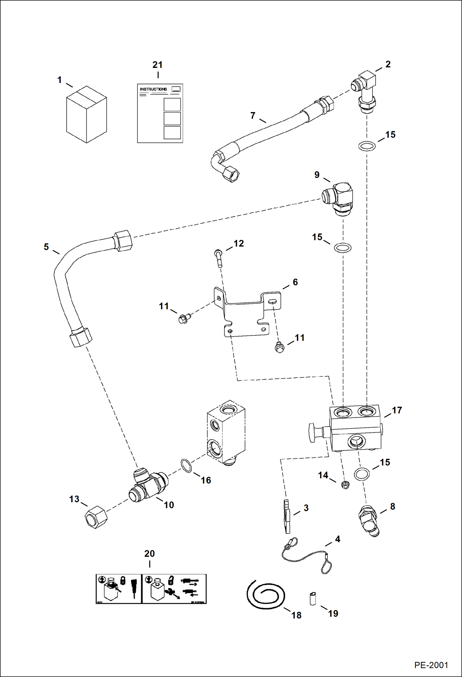 Схема запчастей Bobcat 435 - DIRECT TO TANK ACCESSORIES & OPTIONS