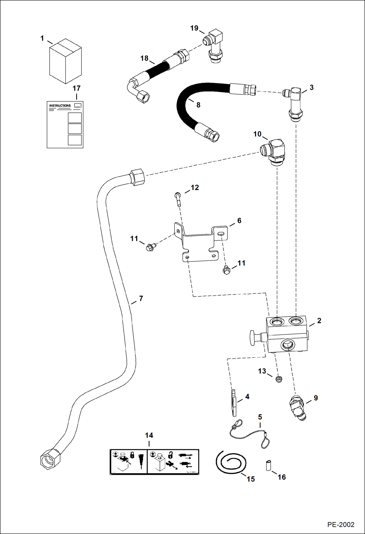 Схема запчастей Bobcat 430 - DIRECT TO TANK KIT ACCESSORIES & OPTIONS