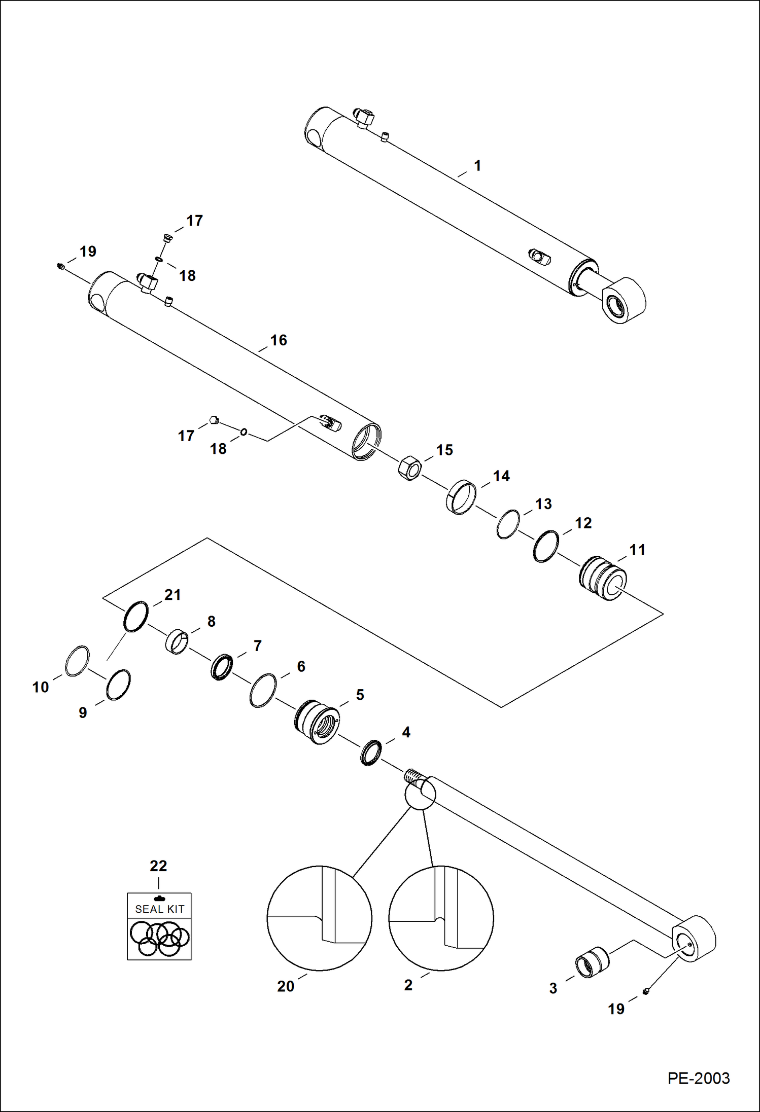 Схема запчастей Bobcat 335 - ARM CYLINDER HYDRAULIC SYSTEM