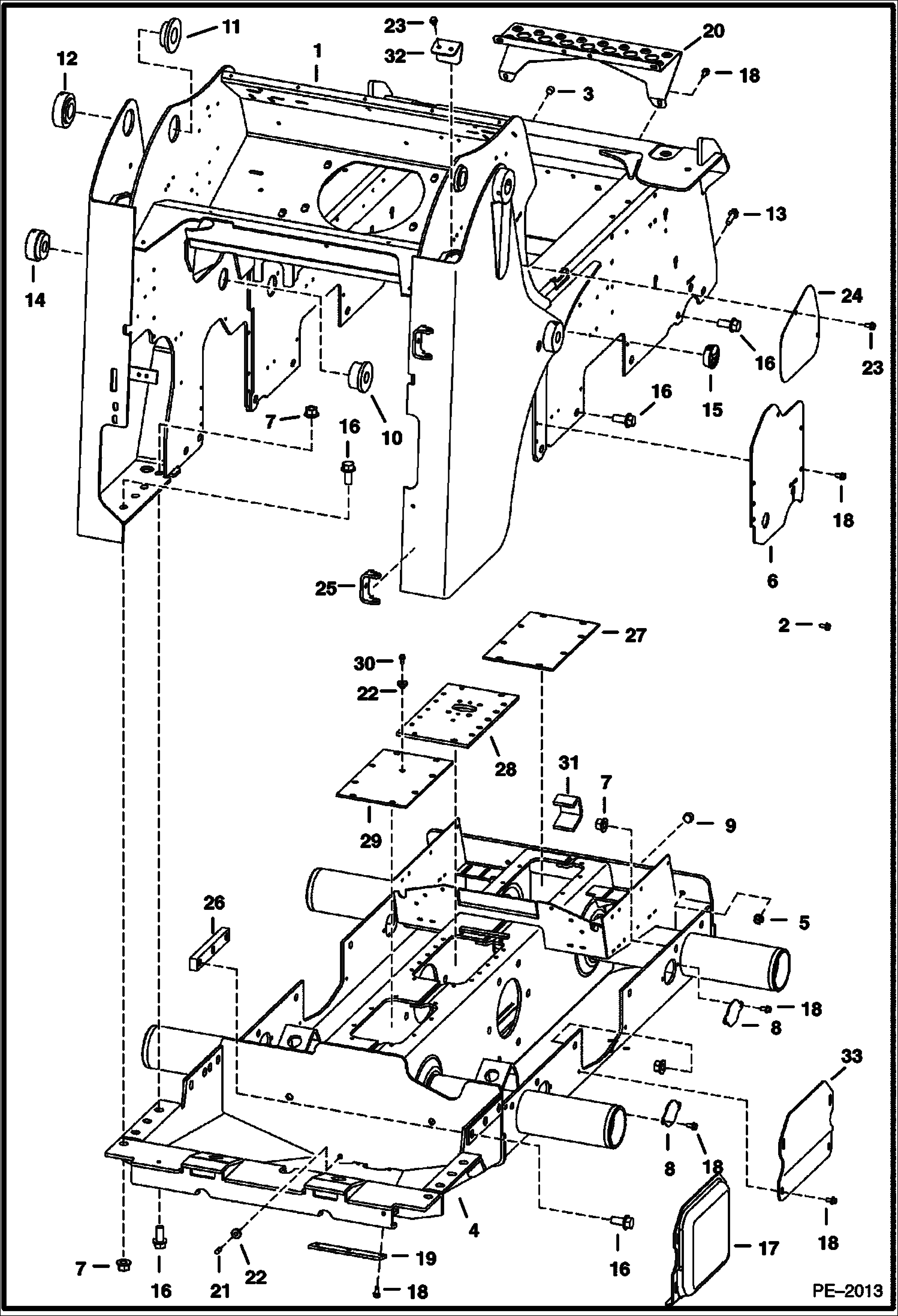 Схема запчастей Bobcat S-Series - MAIN FRAME MAIN FRAME