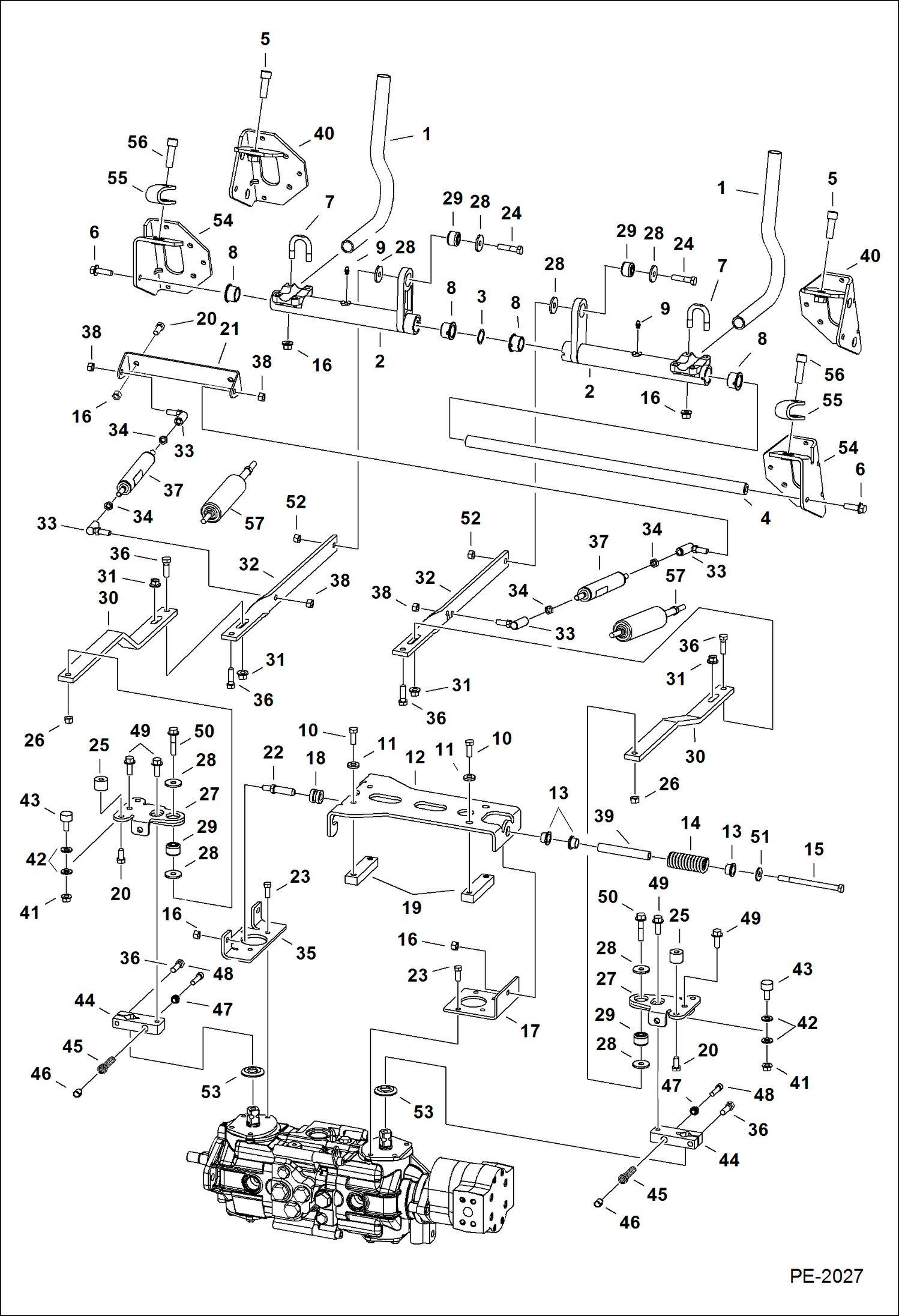 Схема запчастей Bobcat S-Series - HAND CONTROLS (S/N 524614758 & Below, 524711991 & Below) HYDROSTATIC SYSTEM