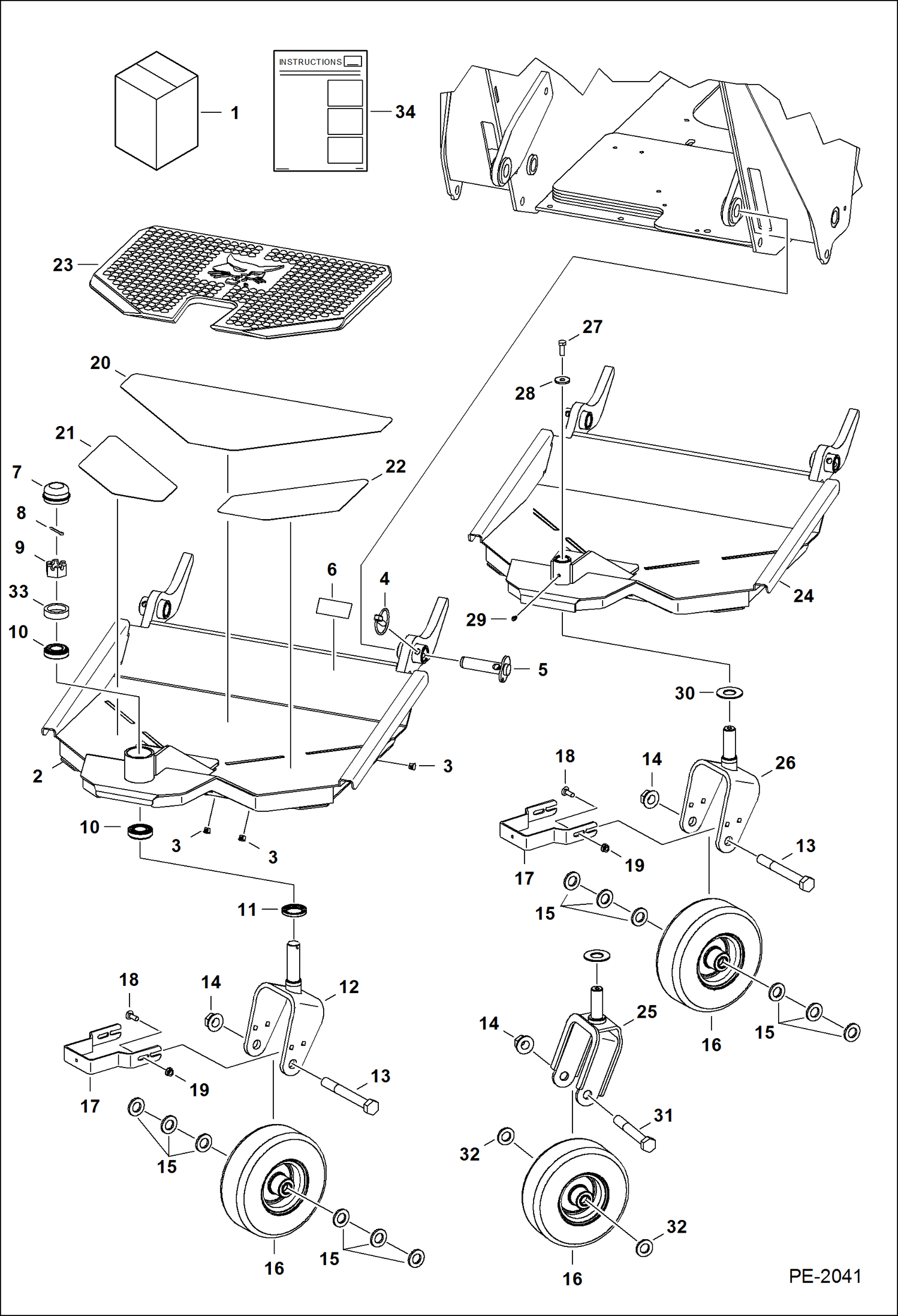 Схема запчастей Bobcat Mini Tracks Loaders - PLATFORM KIT ACCESSORIES & OPTIONS