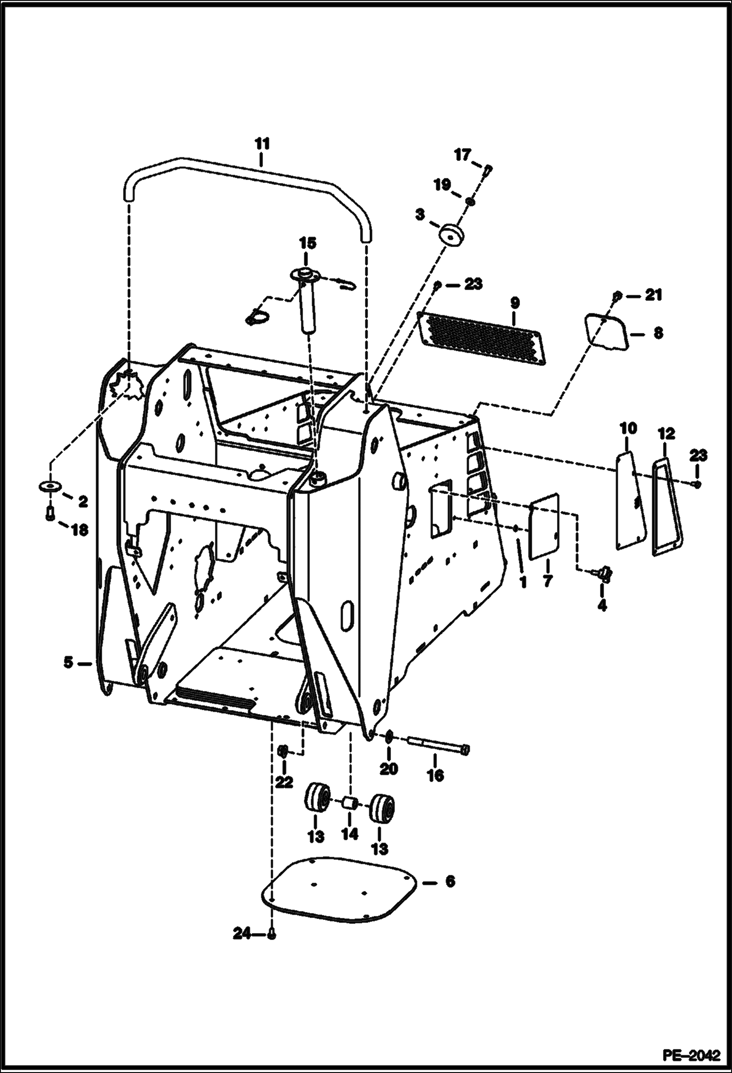 Схема запчастей Bobcat Mini Tracks Loaders - MAIN FRAME MAIN FRAME