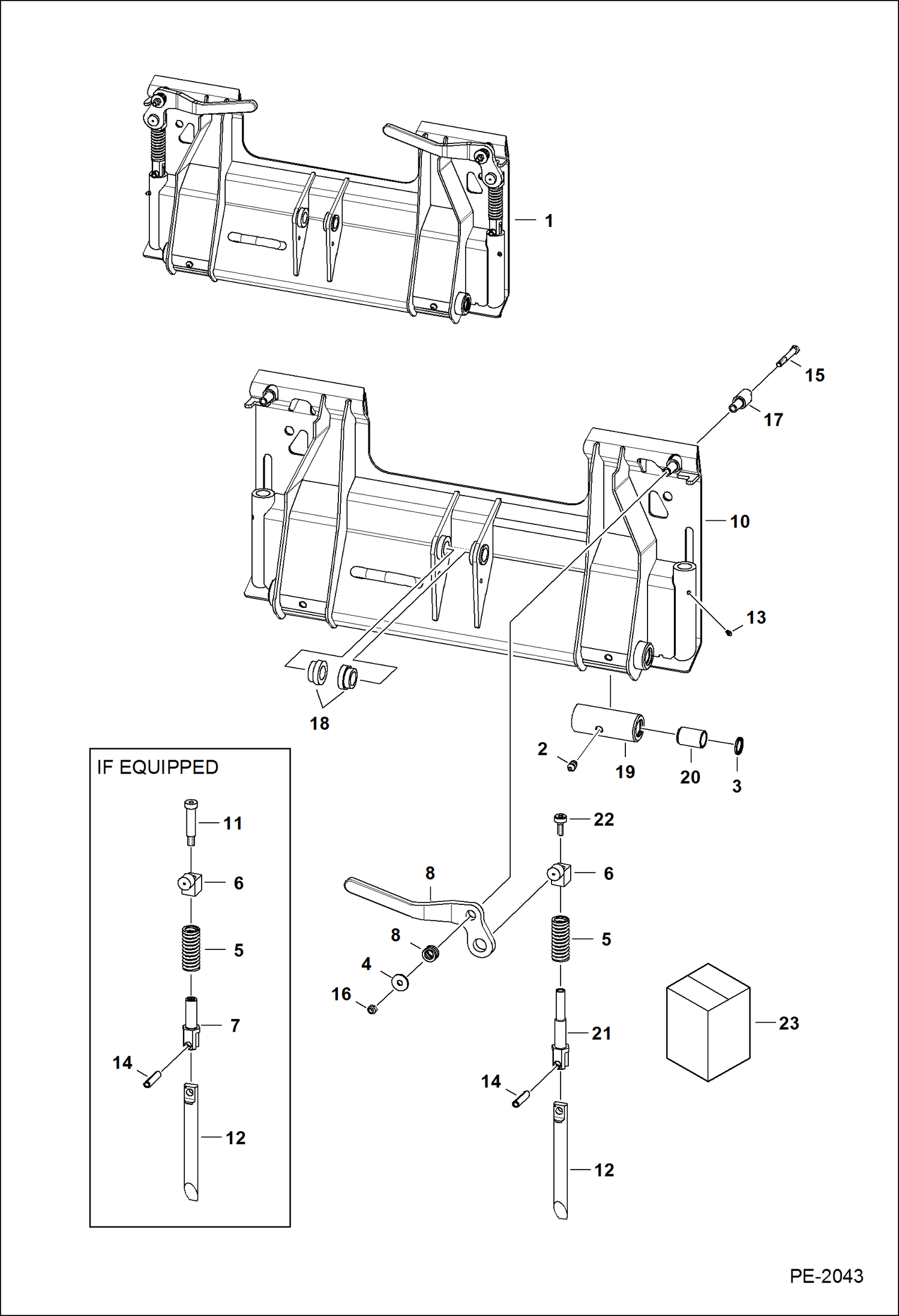 Схема запчастей Bobcat Mini Tracks Loaders - BOB-TACH MAIN FRAME