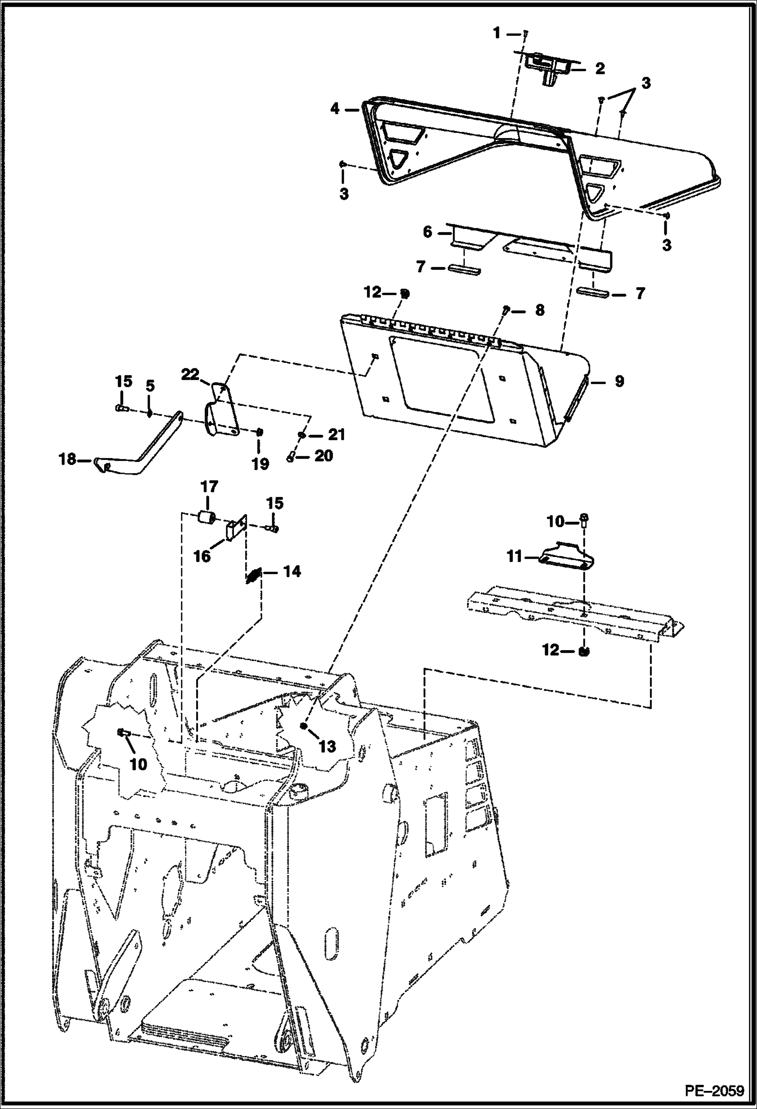 Схема запчастей Bobcat Mini Tracks Loaders - MAIN FRAME MAIN FRAME