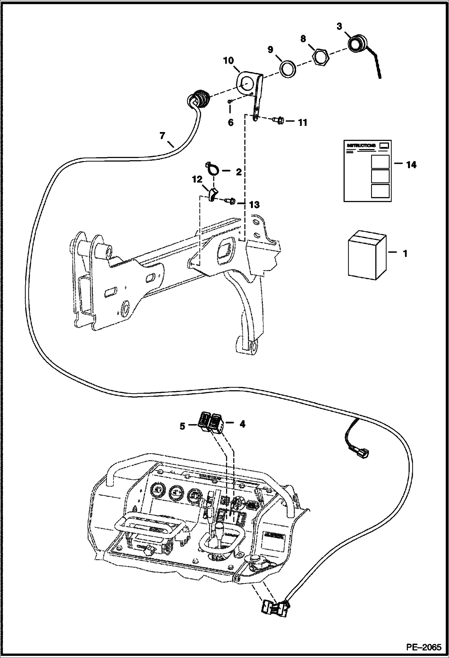 Схема запчастей Bobcat Mini Tracks Loaders - ATTACHMENT CONTROL KIT ACCESSORIES & OPTIONS