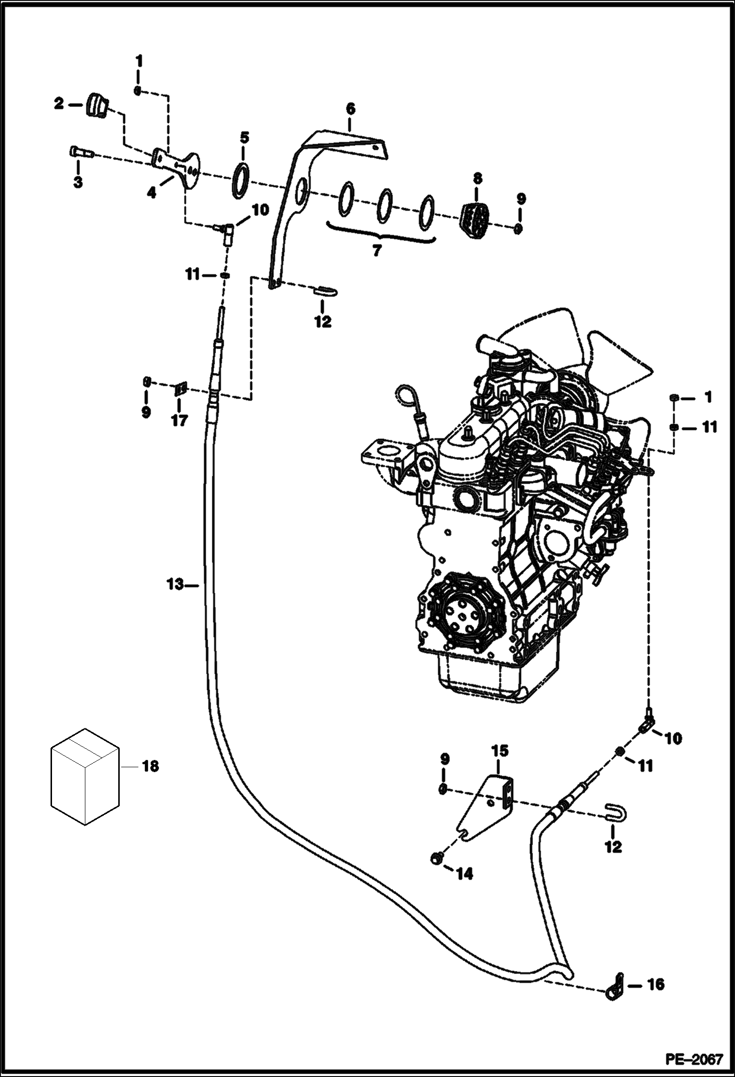 Схема запчастей Bobcat Mini Tracks Loaders - THROTTLE POWER UNIT