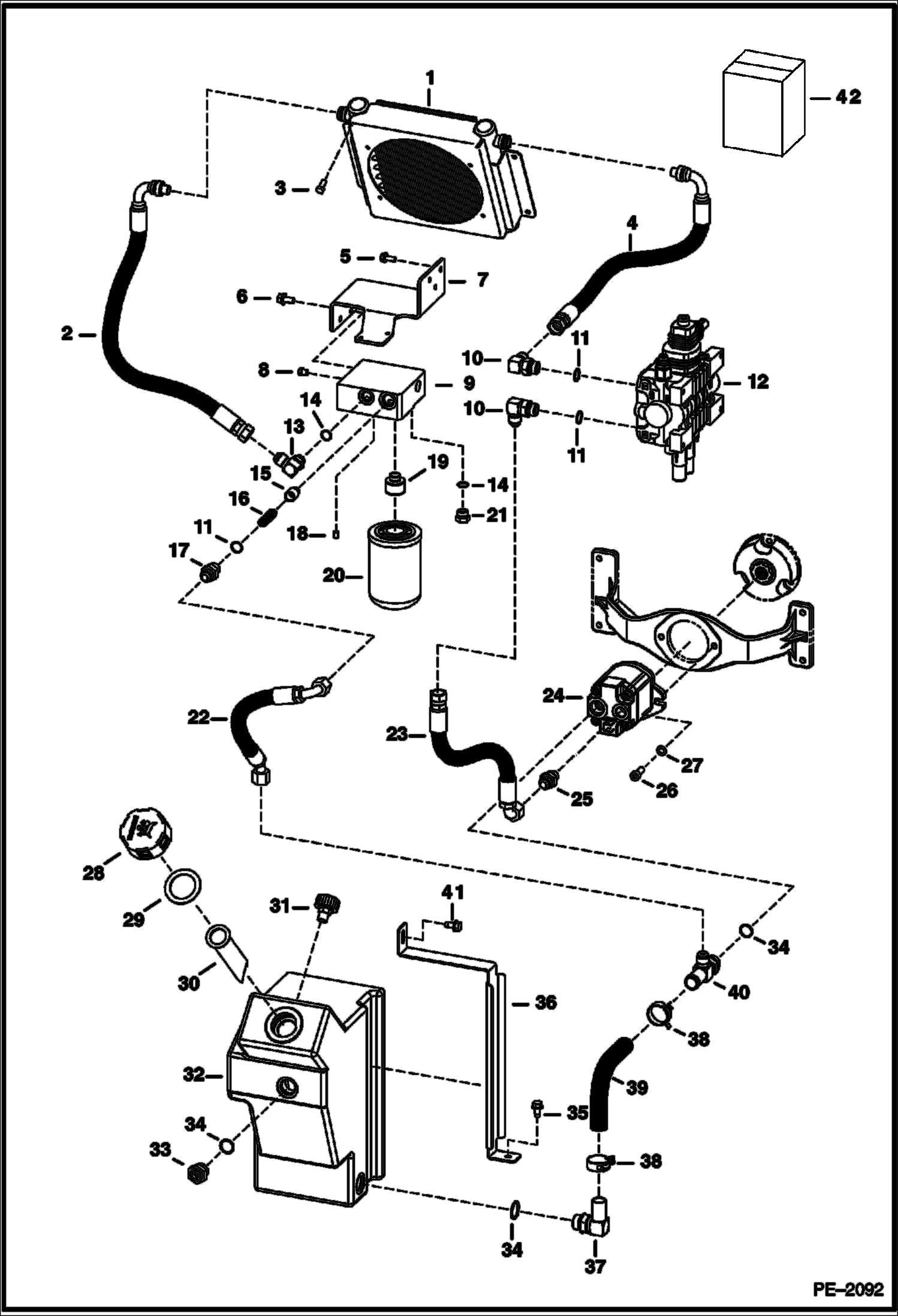 Схема запчастей Bobcat Mini Tracks Loaders - HYDRAULIC CIRCUITRY HYDRAULIC SYSTEM