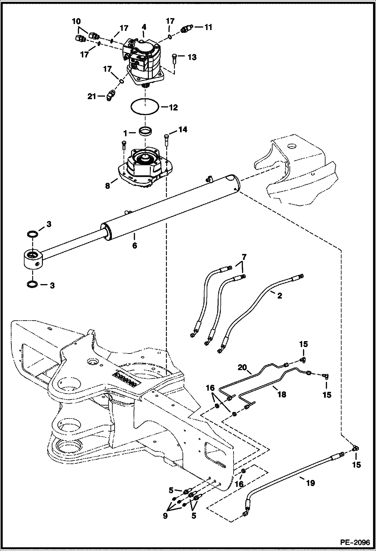 Схема запчастей Bobcat 331 - HYDRAULIC CIRCUITRY (Upper) HYDRAULIC SYSTEM