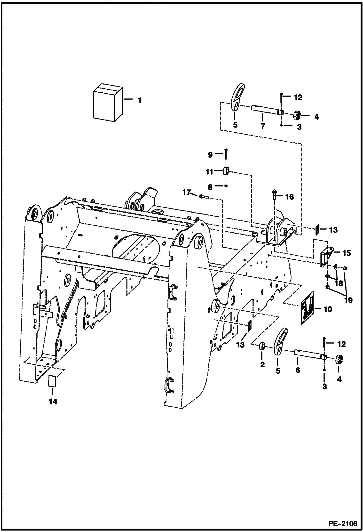 Схема запчастей Bobcat T-Series - LIFT KIT (Four Point - .75 Thick Lift Eye) (Army) ACCESSORIES & OPTIONS