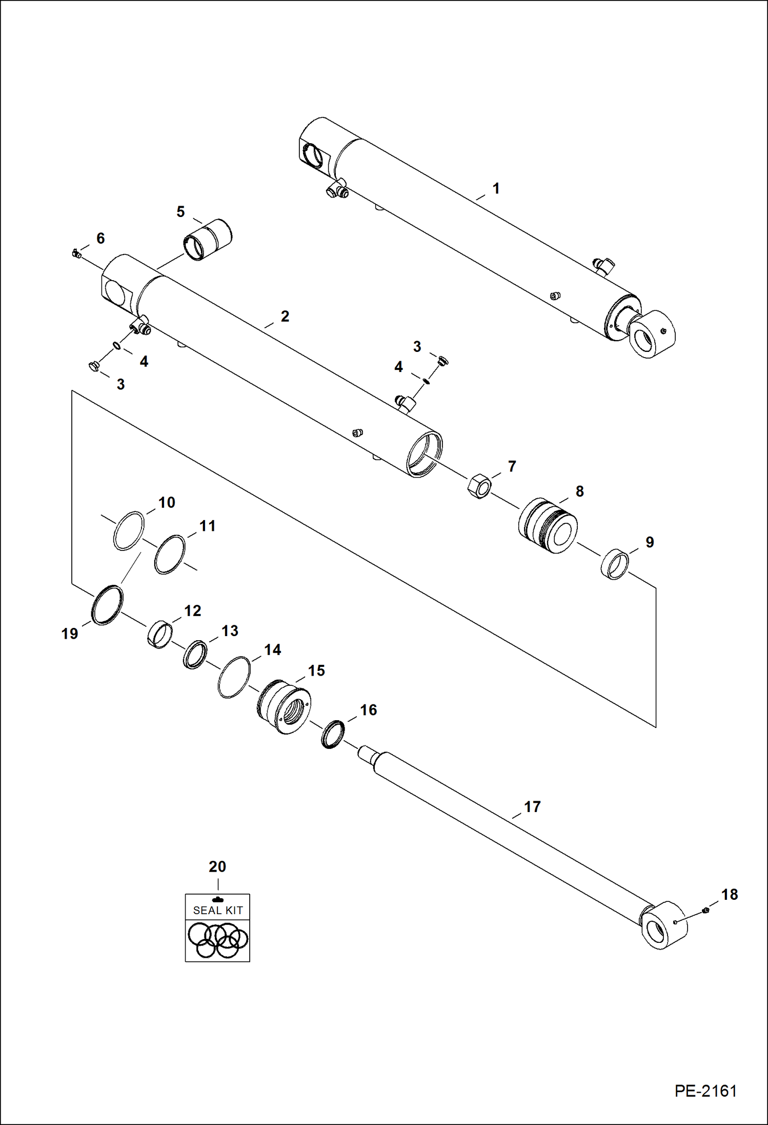 Схема запчастей Bobcat 337 - BOOM CYLINDER HYDRAULIC SYSTEM