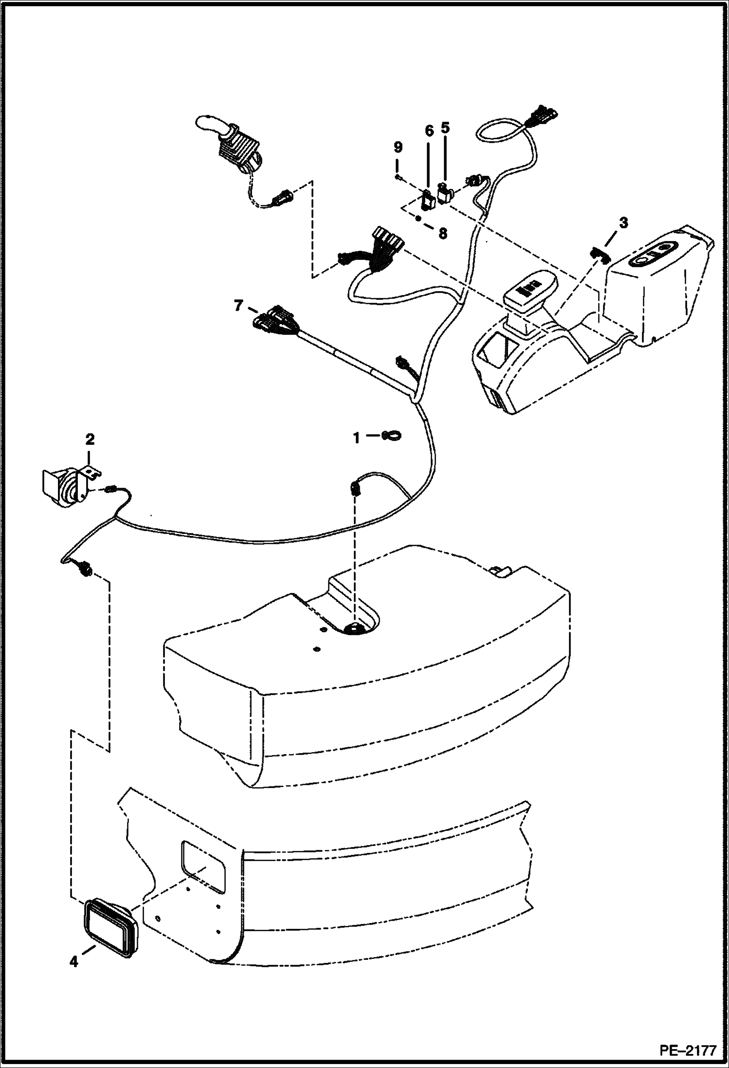 Схема запчастей Bobcat 435 - ELECTRICAL (L.H. Console) ELECTRICAL SYSTEM