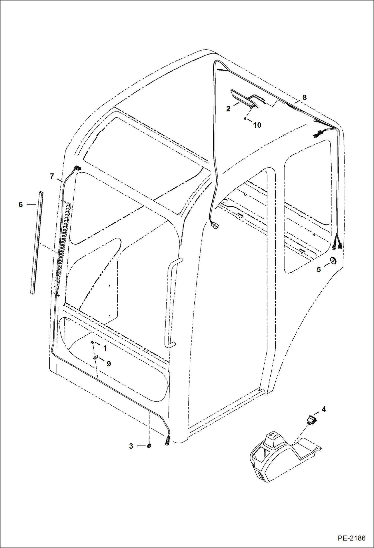 Схема запчастей Bobcat 325 - ELECTRICAL (Cab) ELECTRICAL SYSTEM