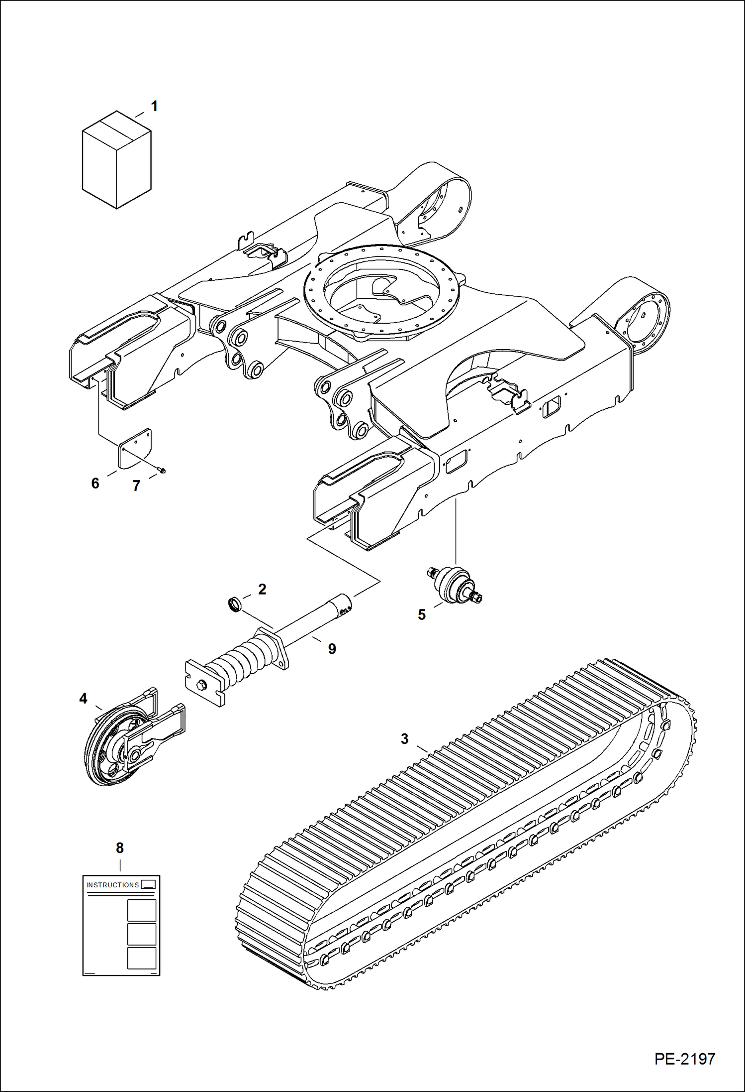 Схема запчастей Bobcat 335 - TRACK KIT (Steel) ACCESSORIES & OPTIONS