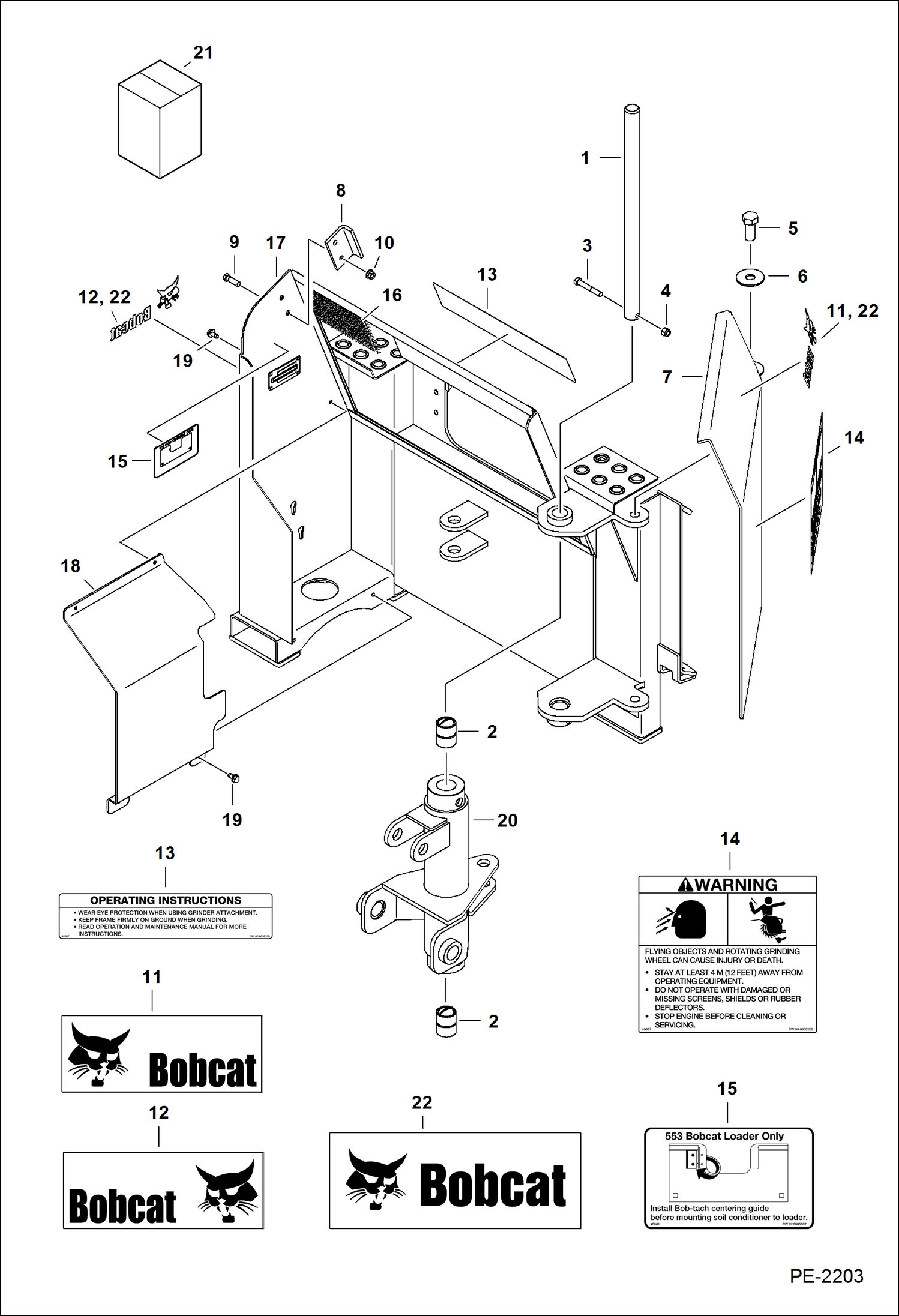 Схема запчастей Bobcat STUMP GRINDER - STUMP GRINDER (Main Frame) (SG30 0056) Loader