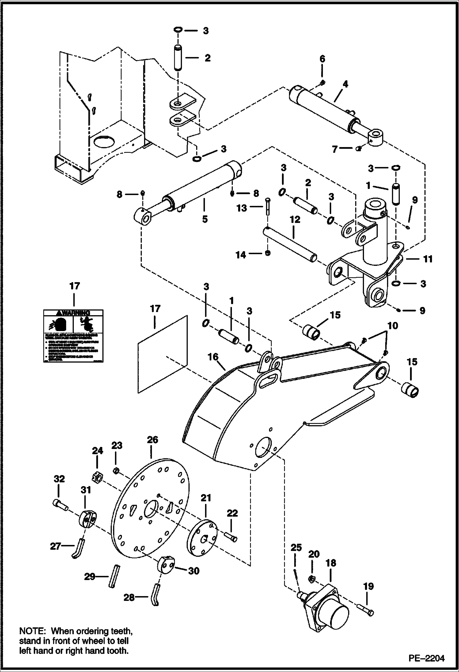 Схема запчастей Bobcat STUMP GRINDER - STUMP GRINDER (Cutting Head) (SG30 0056) Loader