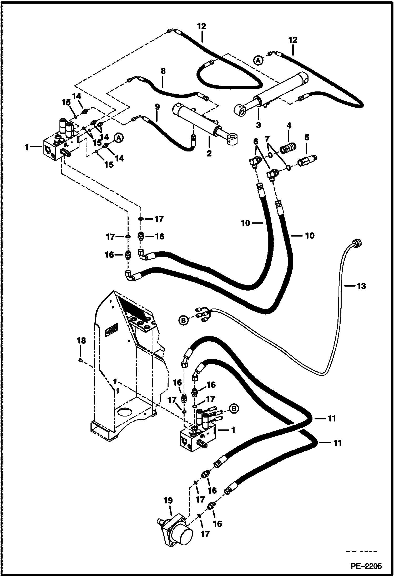 Схема запчастей Bobcat STUMP GRINDER - STUMP GRINDER (Hydraulics & Electrical) (SG30 0056) Loader