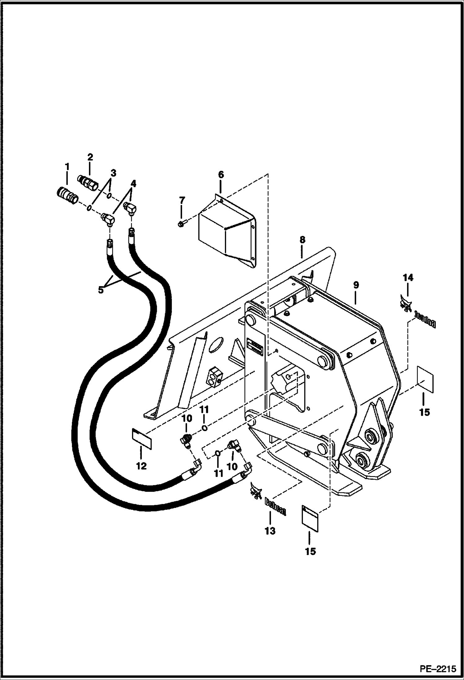 Схема запчастей Bobcat VIBRATORY PLOW - VIBRATORY PLOW - VP12 Hydraulics Loader