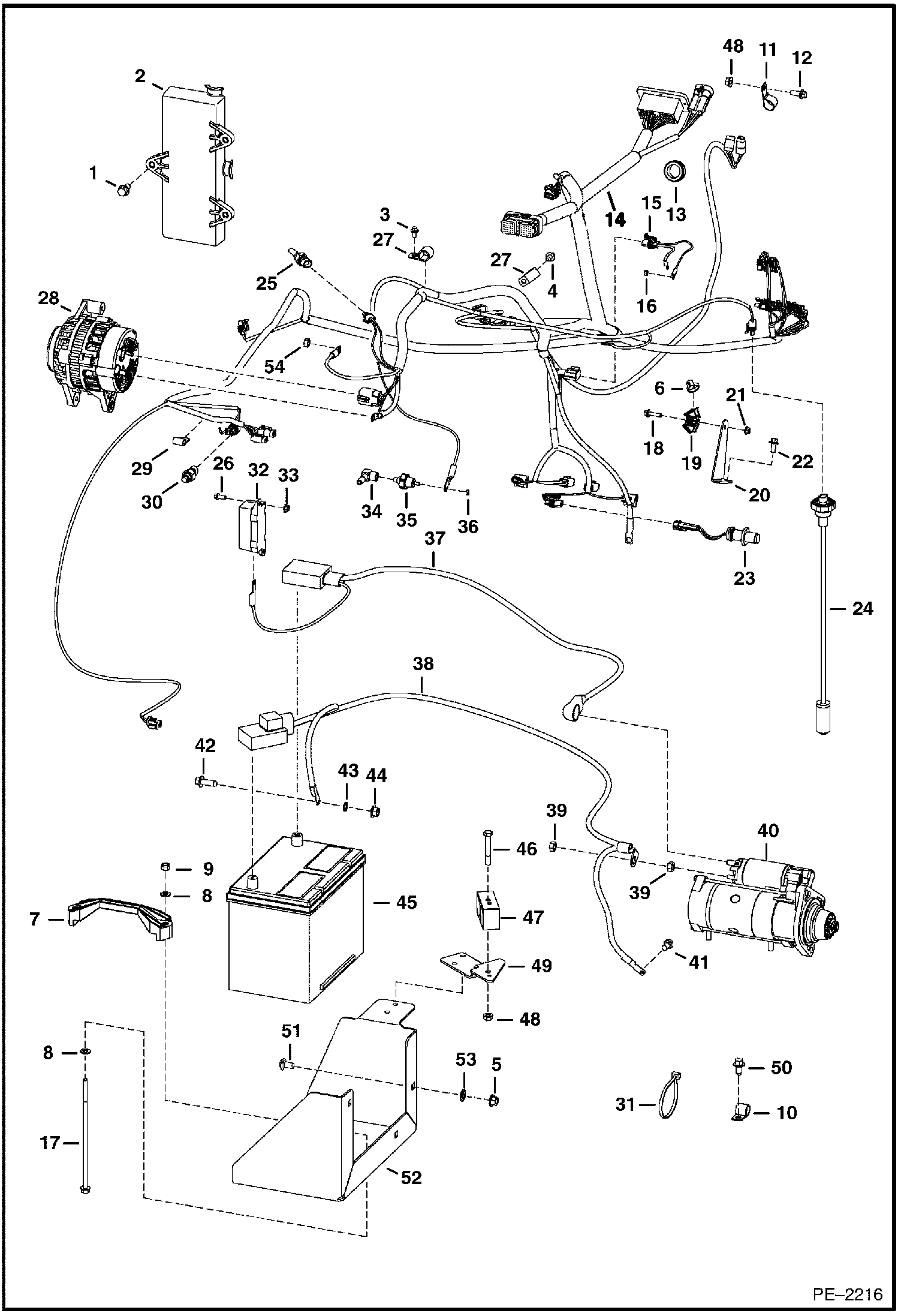 Схема запчастей Bobcat 5600 - ENGINE ELECTRICAL CIRCUITRY ELECTRICAL SYSTEM