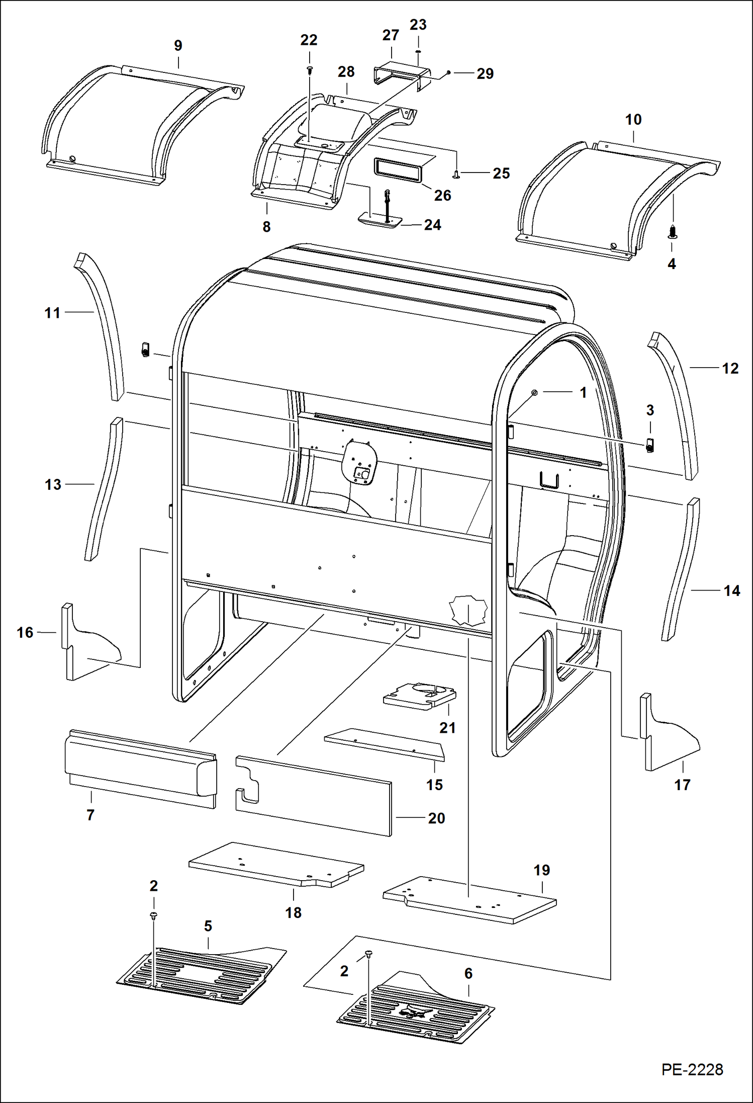 Схема запчастей Bobcat 5600 - INSULATION (5205 & Above) ACCESSORIES & OPTIONS