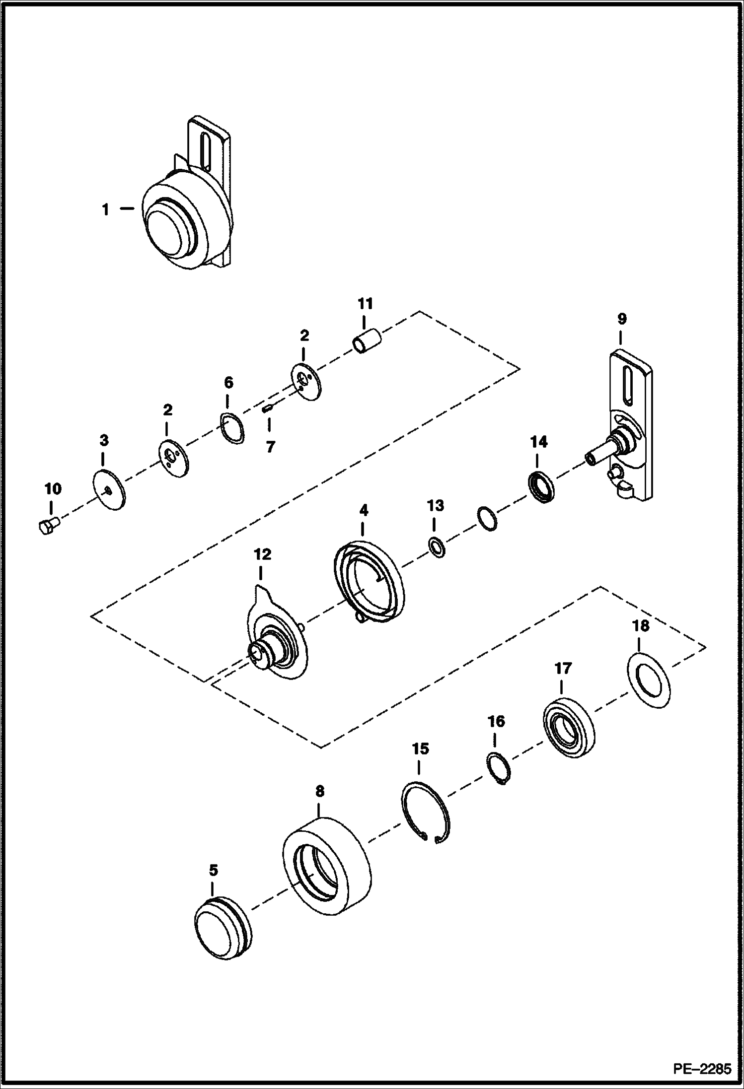 Схема запчастей Bobcat 430 - IDLER (S/N 562711001 & Above) POWER UNIT