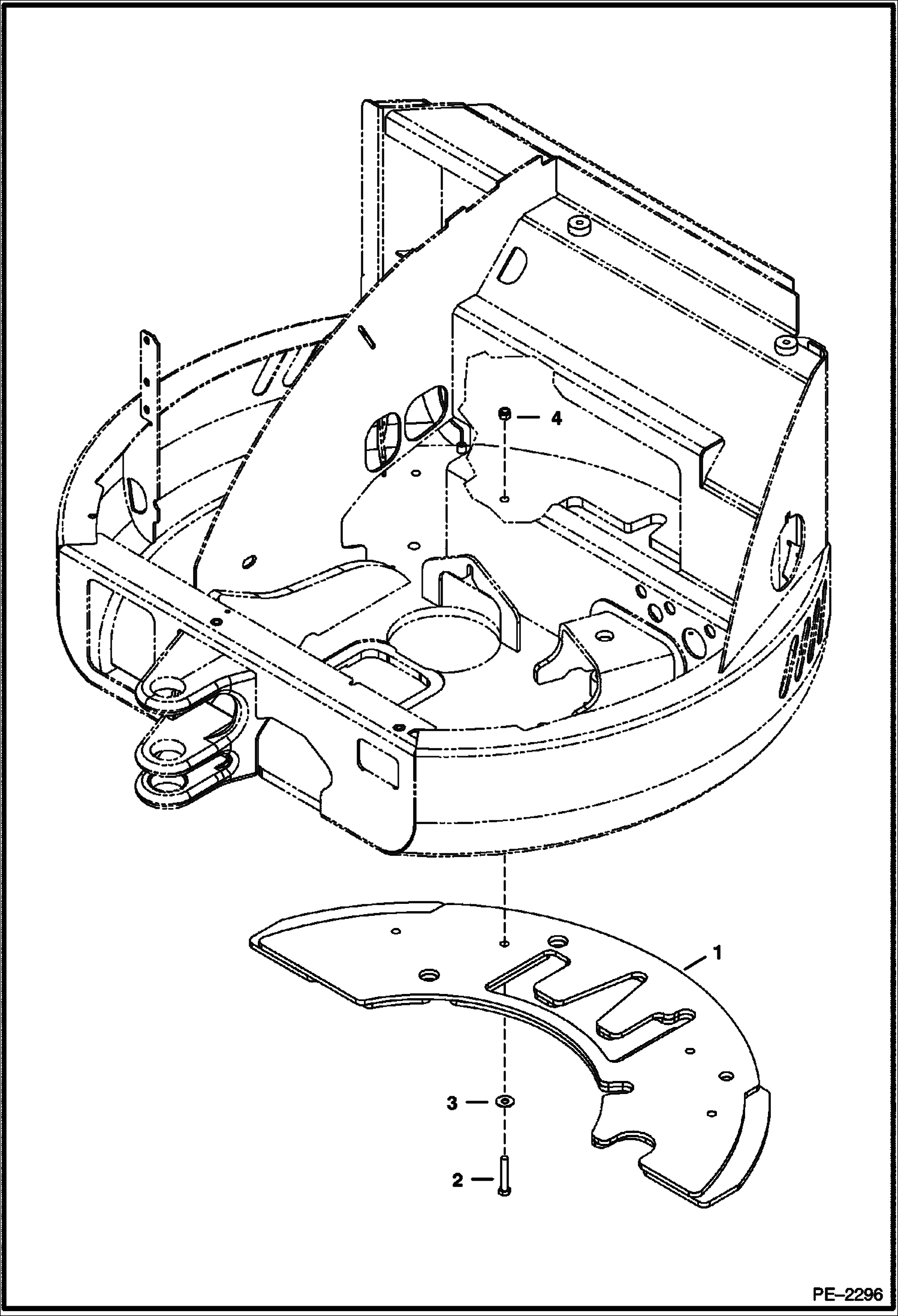 Схема запчастей Bobcat 430 - COUNTERWEIGHT MAIN FRAME