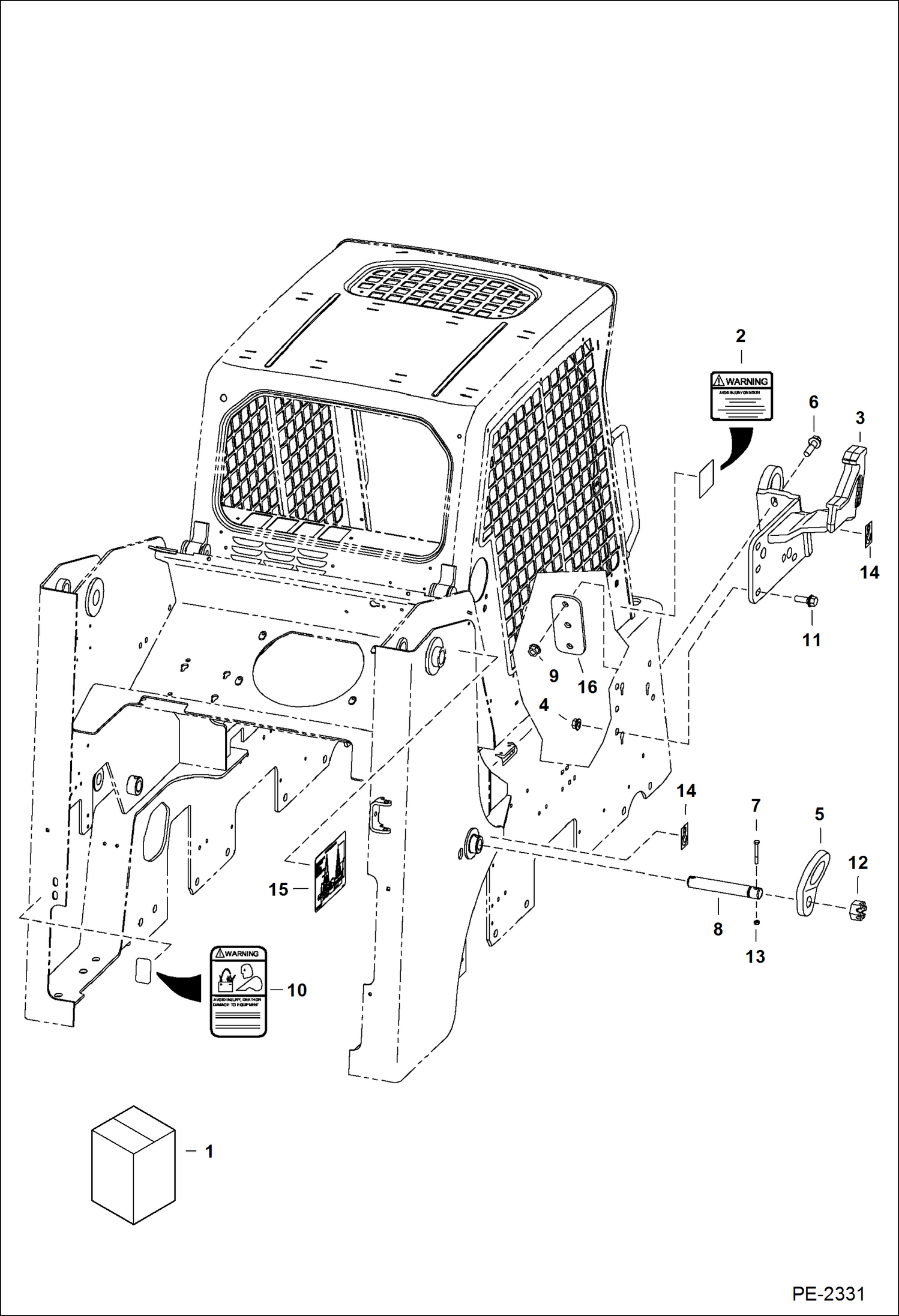 Схема запчастей Bobcat 800s - LIFT KIT (Army) (Four Point - .75 Thick Lift Eyes) ACCESSORIES & OPTIONS