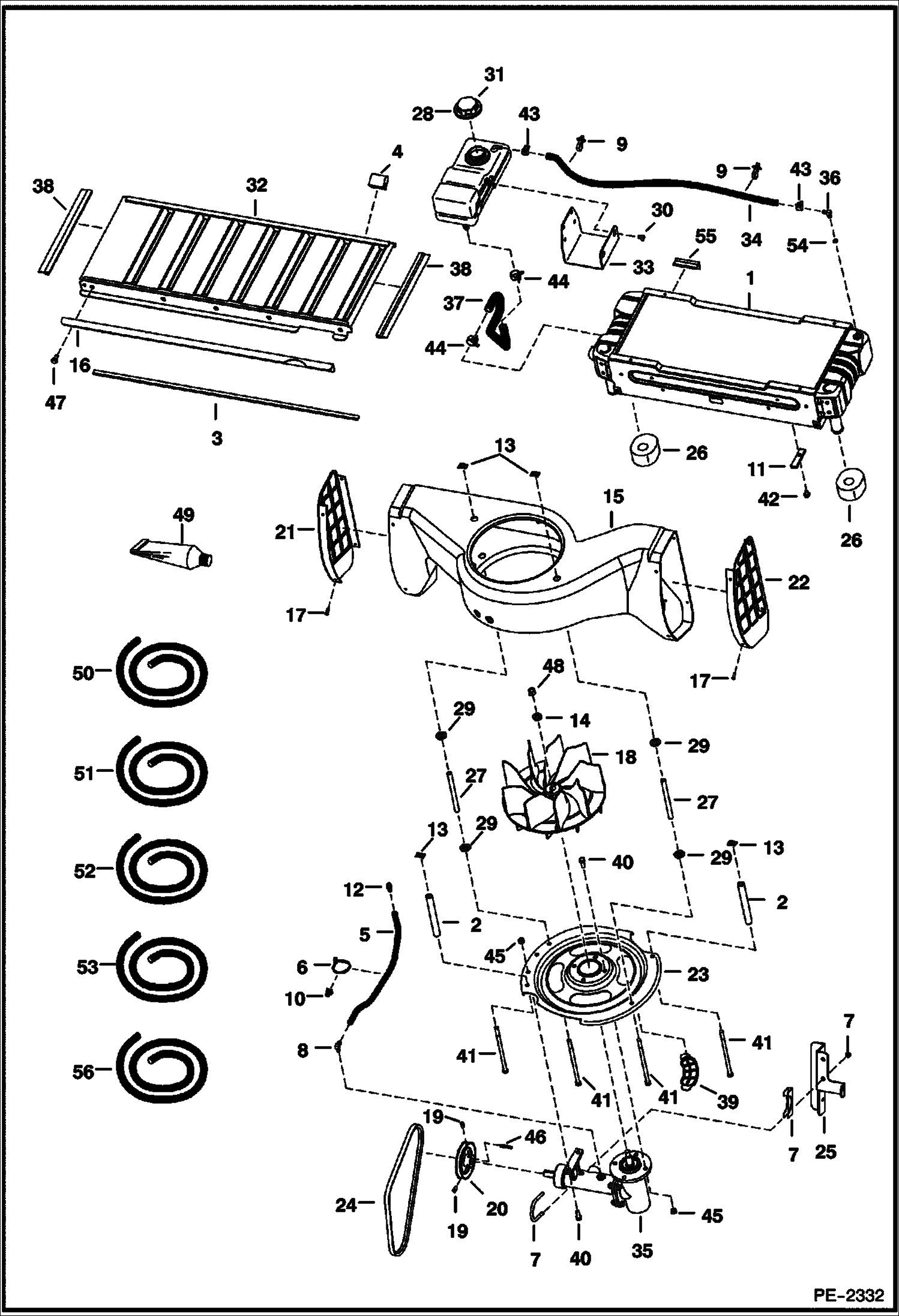 Схема запчастей Bobcat S-Series - COOLING SYSTEM POWER UNIT