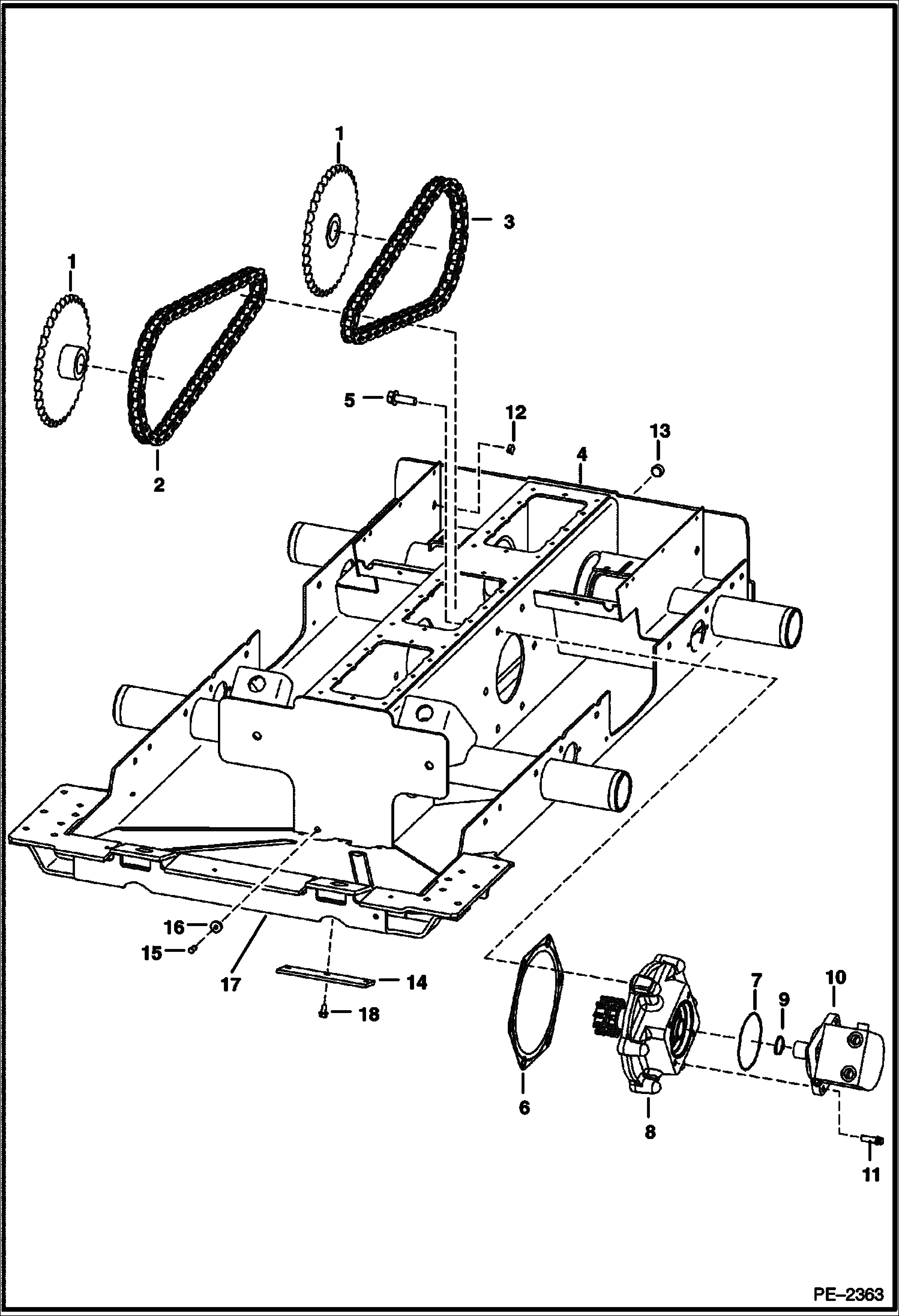 Схема запчастей Bobcat S-Series - DRIVE TRAIN DRIVE TRAIN