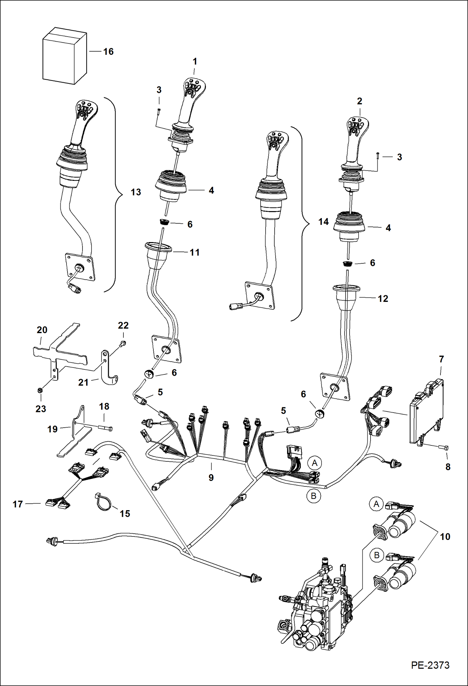 Схема запчастей Bobcat A-Series - CONTROLS ELECTRICAL ELECTRICAL SYSTEM