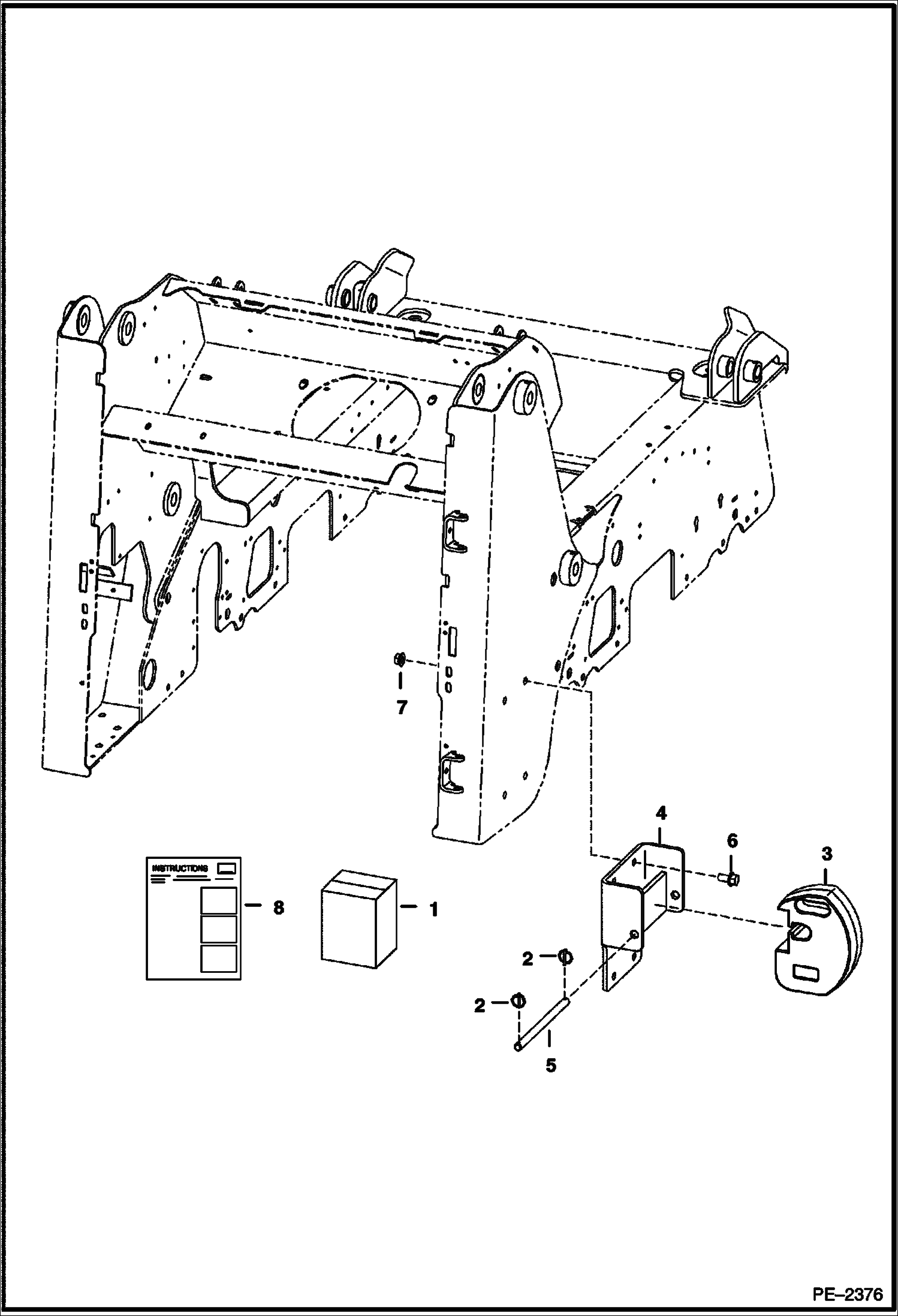 Схема запчастей Bobcat S-Series - COUNTERWEIGHT KIT (300 lb) (136 kg) ACCESSORIES & OPTIONS