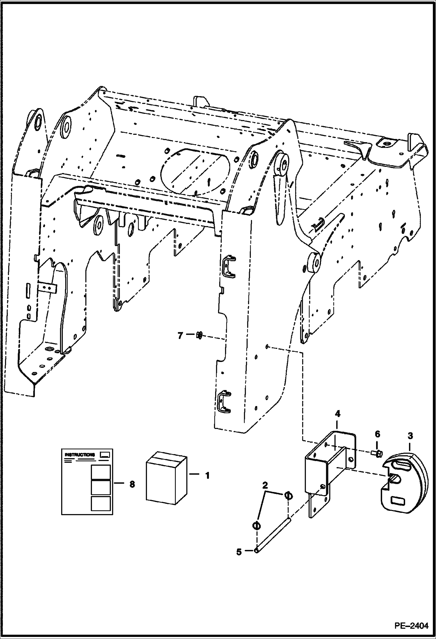 Схема запчастей Bobcat S-Series - COUNTERWEIGHT KIT (400 lb) (181 kg) ACCESSORIES & OPTIONS
