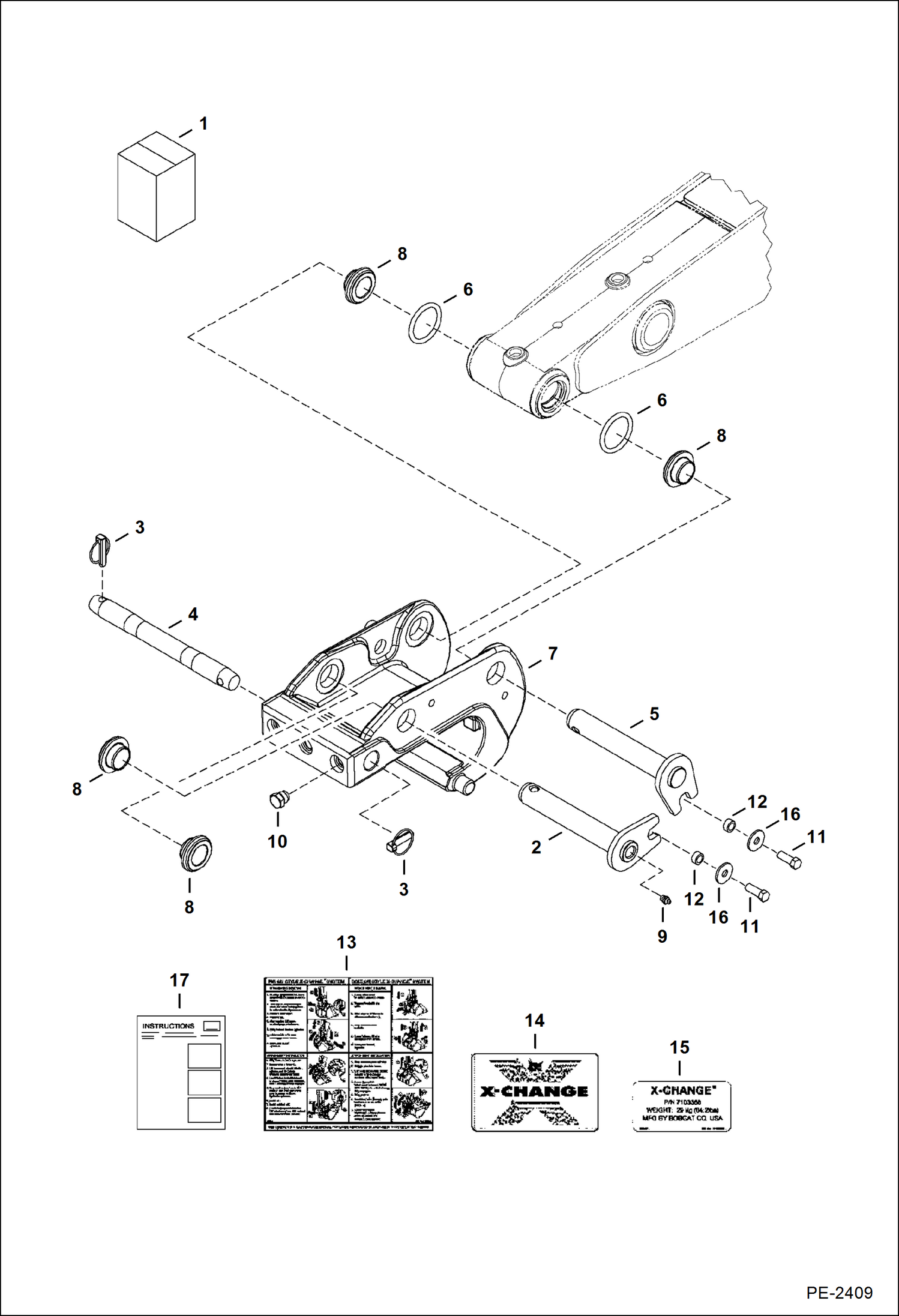 Схема запчастей Bobcat 325 - X-CHANGE (Pin-On) ACCESSORIES & OPTIONS