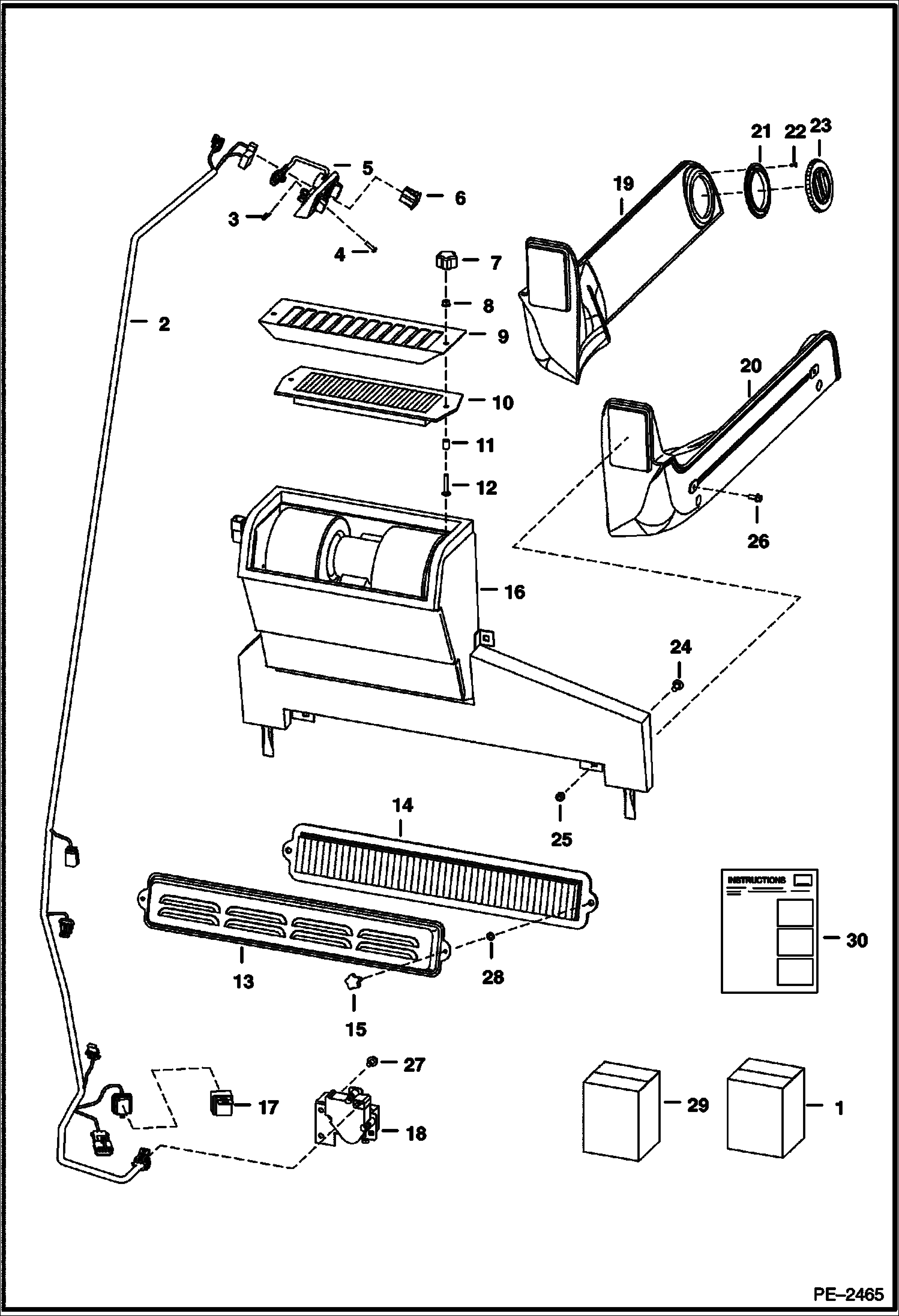 Схема запчастей Bobcat T-Series - HEATER (Heater Kit) (Barbed Heater Valve) ACCESSORIES & OPTIONS