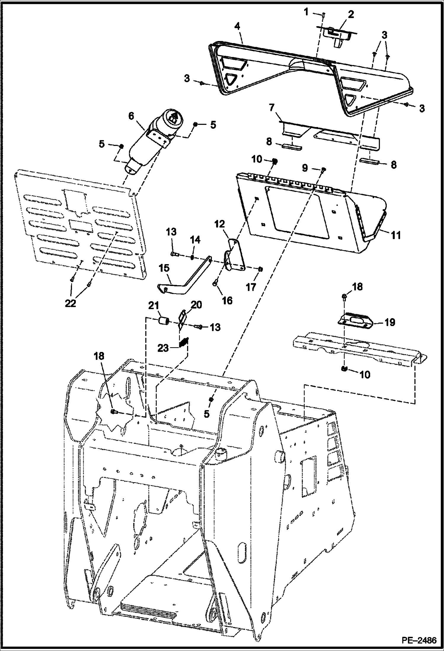 Схема запчастей Bobcat Mini Tracks Loaders - MAIN FRAME MAIN FRAME