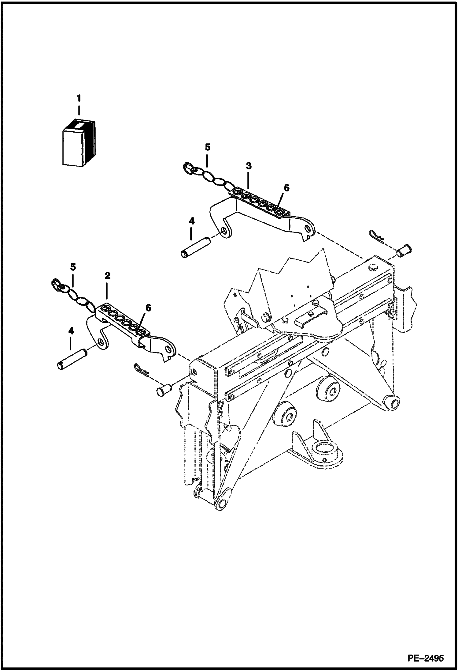 Схема запчастей Bobcat BACKHOE - BACKHOE (Mounting Kit for MT50) (M06) M06 BACKHOE