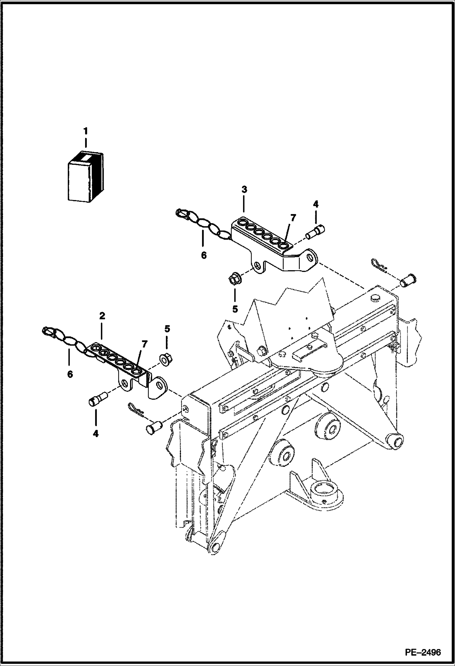 Схема запчастей Bobcat BACKHOE - BACKHOE (Mounting Kit for MT52) (M06) M06 BACKHOE