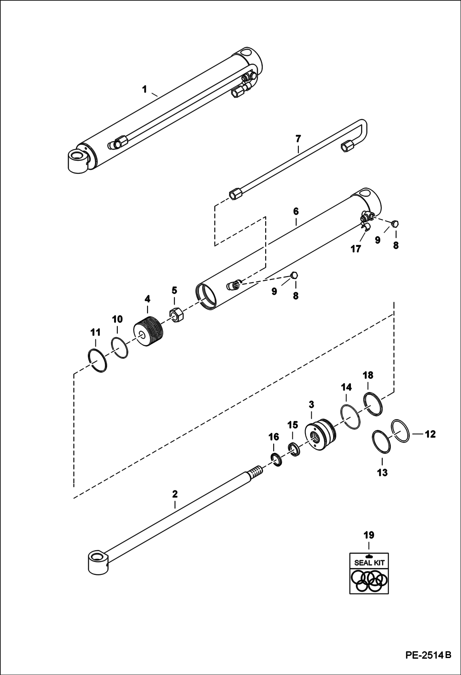 Схема запчастей Bobcat BACKHOE - BACKHOE (Boom Cylinder) (911C) 911C BACKHOE