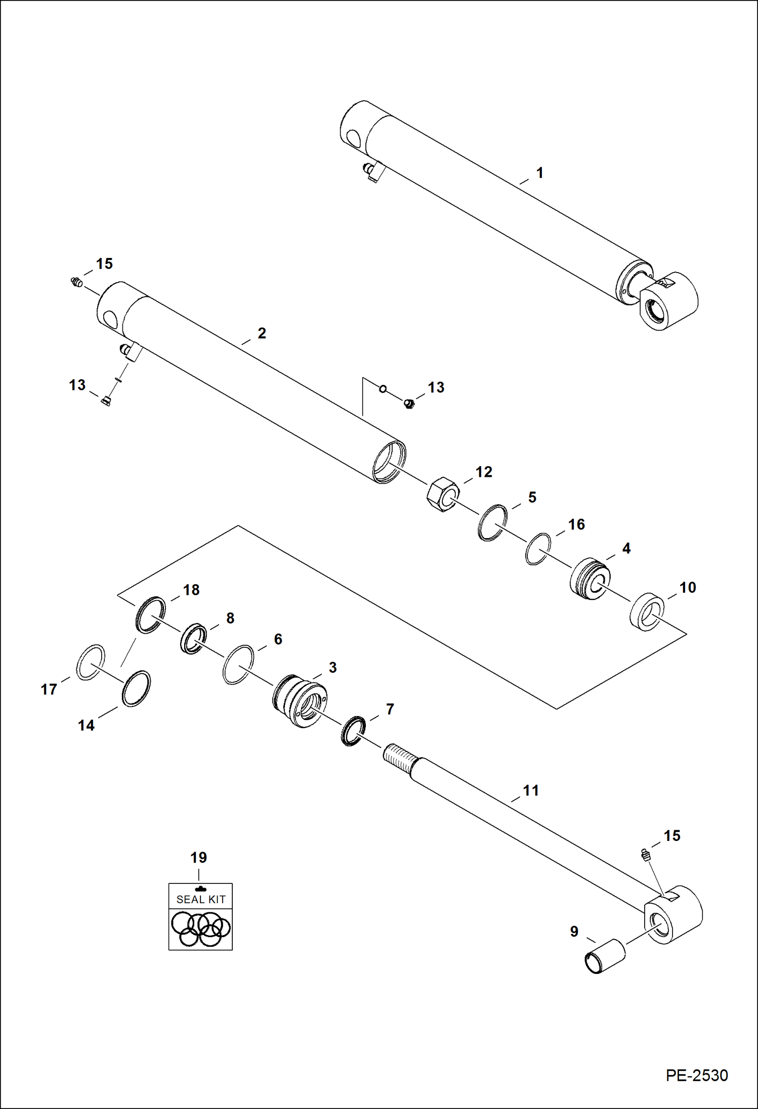 Схема запчастей Bobcat 320 - ARM CYLINDER HYDRAULIC SYSTEM