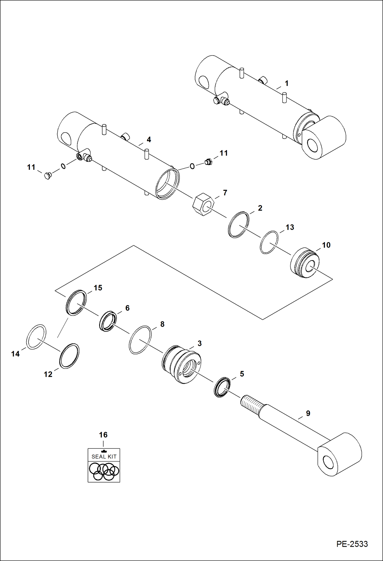 Схема запчастей Bobcat 320 - BLADE CYLINDER HYDRAULIC SYSTEM