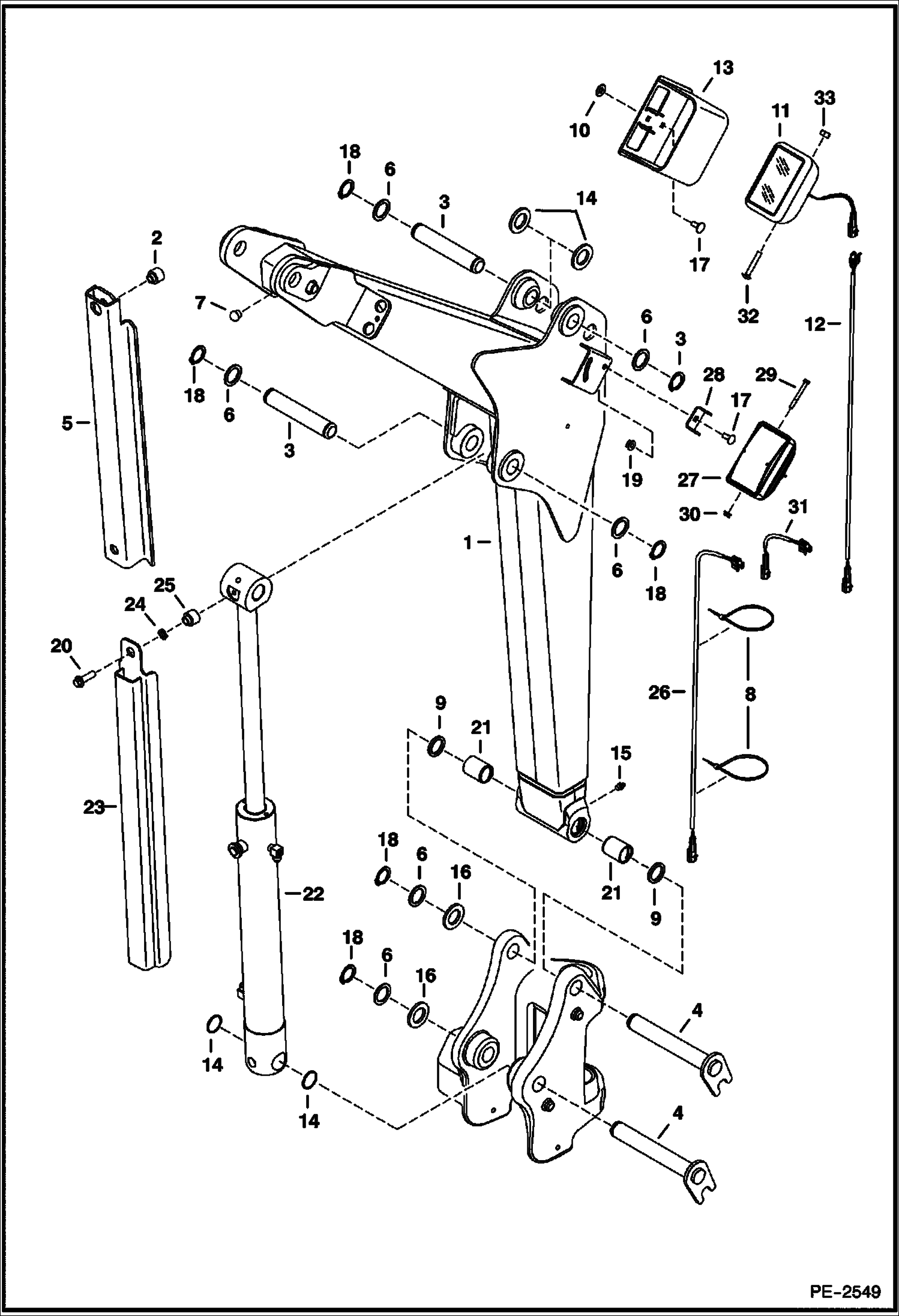 Схема запчастей Bobcat 320 - BOOM WORK EQUIPMENT