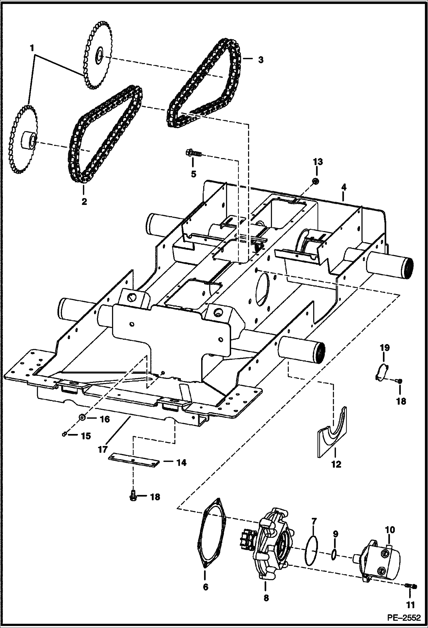 Схема запчастей Bobcat S-Series - DRIVE TRAIN DRIVE TRAIN