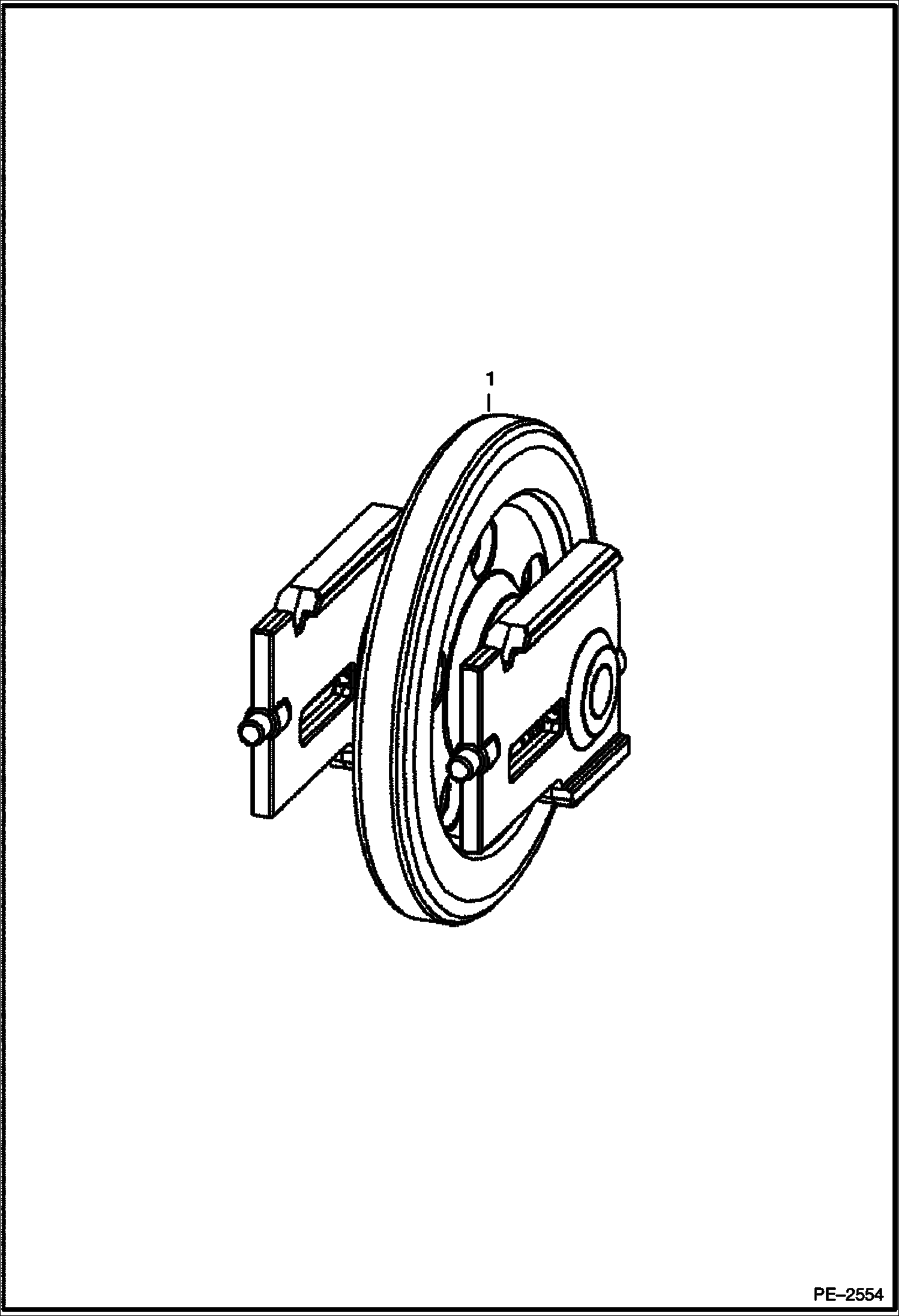 Схема запчастей Bobcat T-Series - FRONT IDLER DRIVE TRAIN