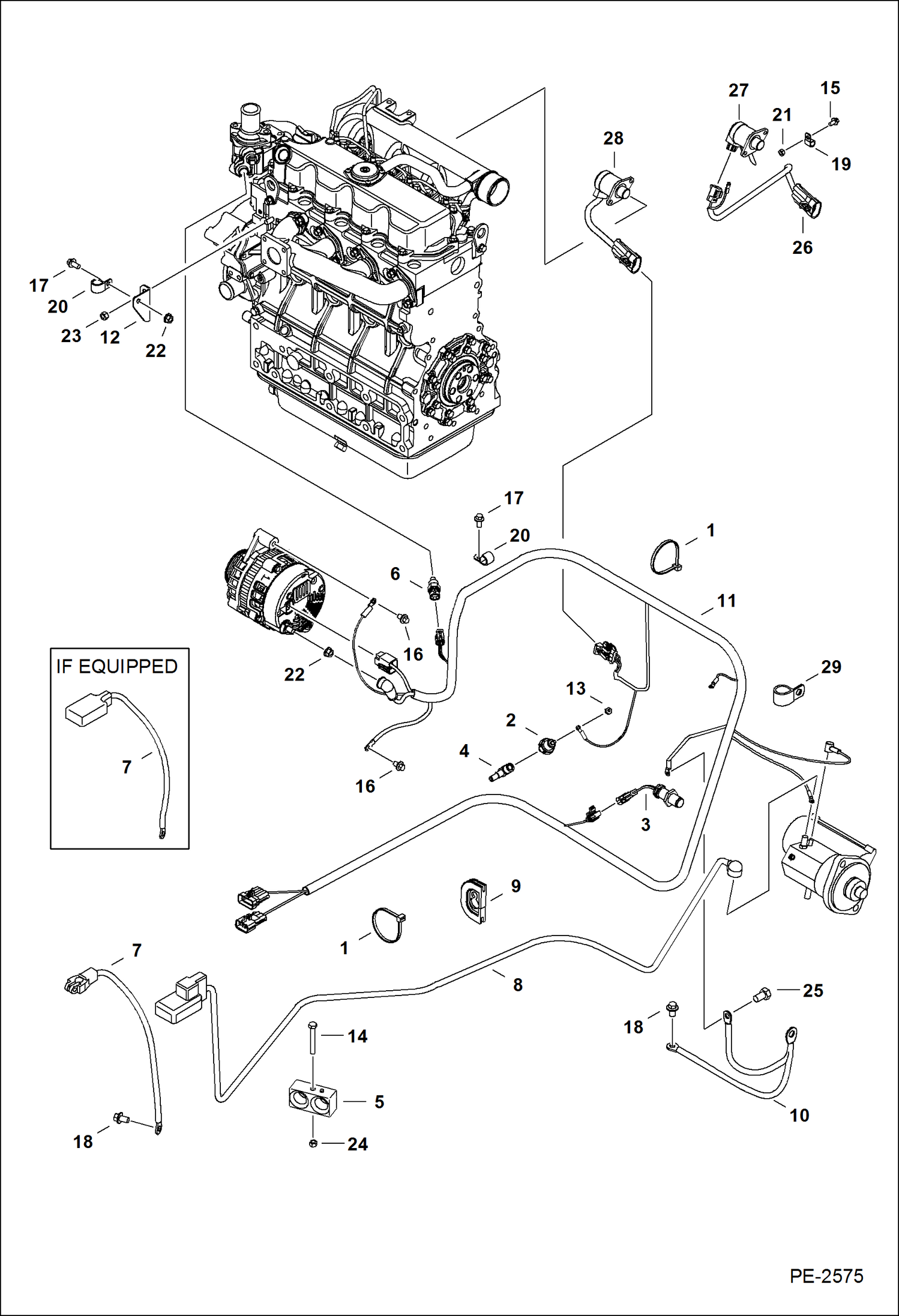 Схема запчастей Bobcat 331 - ELECTRICAL (Engine) ELECTRICAL SYSTEM