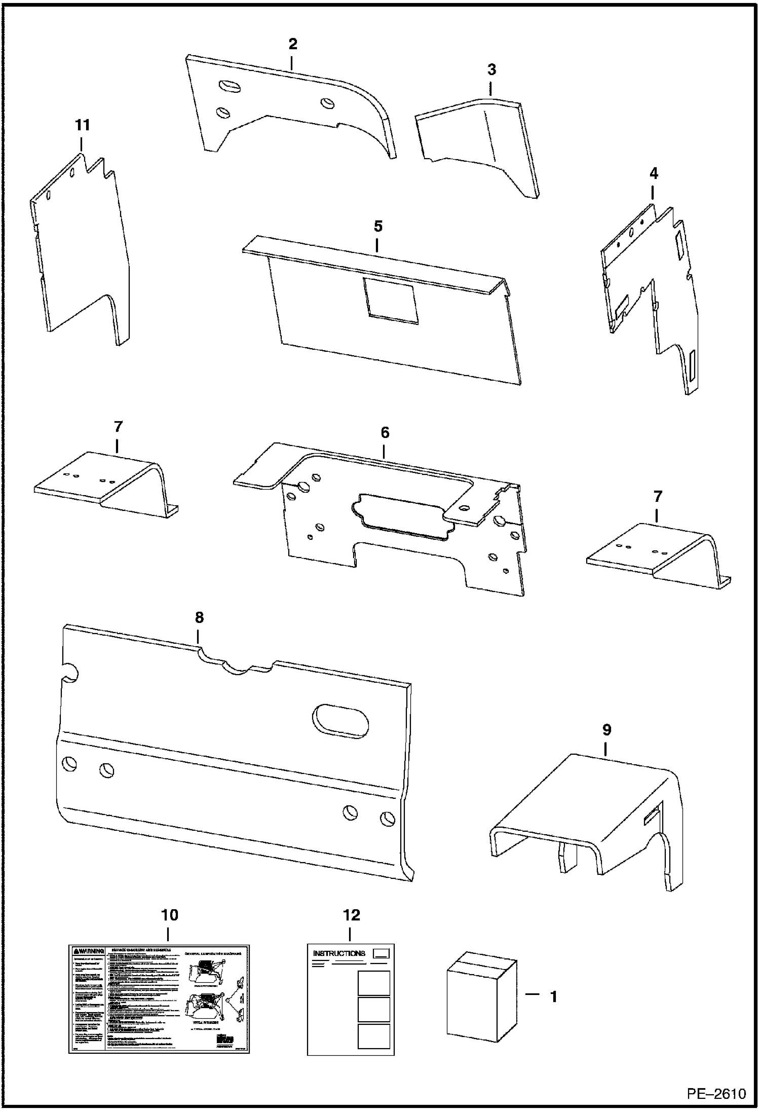 Схема запчастей Bobcat A-Series - NOISE REDUCTION KIT ACCESSORIES & OPTIONS