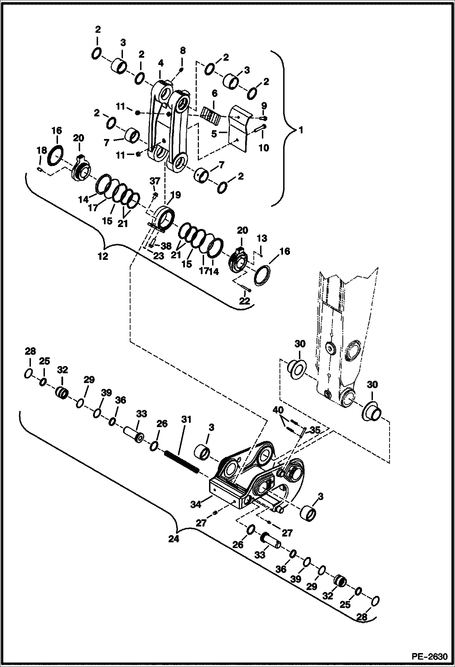 Схема запчастей Bobcat 341 - X-CHANGE (Hydraulic) (Link, Swivel, X-Change) ACCESSORIES & OPTIONS