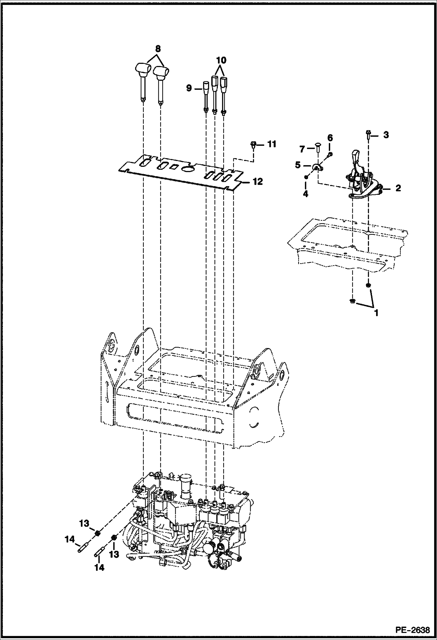 Схема запчастей Bobcat Mini Tracks Loaders - HAND CONTROLS HYDRAULIC SYSTEM