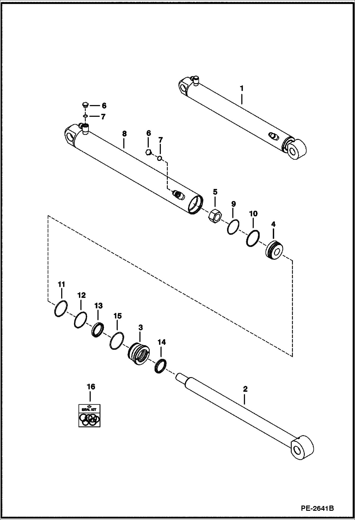 Схема запчастей Bobcat BACKHOE - CYLINDER BUCKET 730SH 730SH BACKHOE